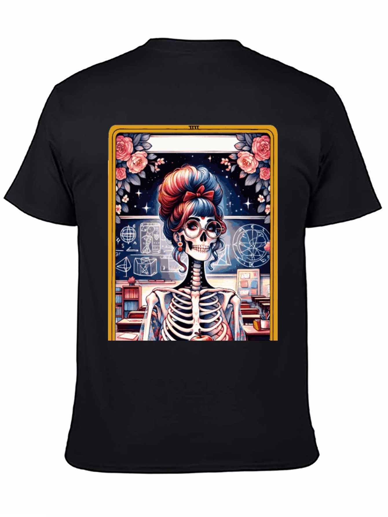 Skeleton Teacher Graphic Tee - Spooky Chic