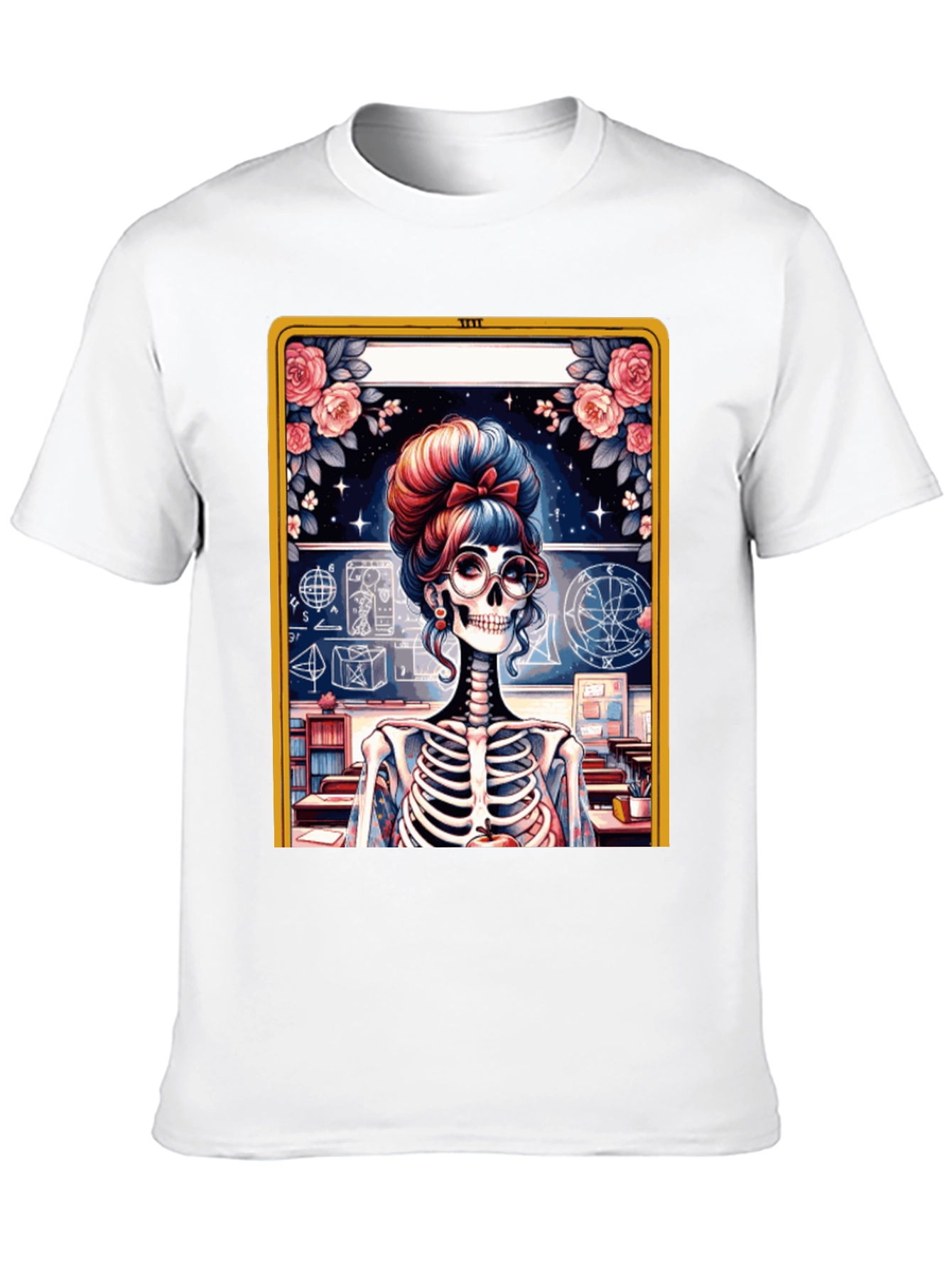 Skeleton Teacher Graphic Tee - Spooky Chic