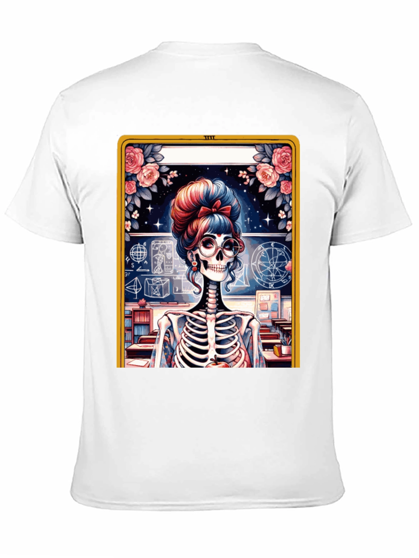 Skeleton Teacher Graphic Tee - Spooky Chic