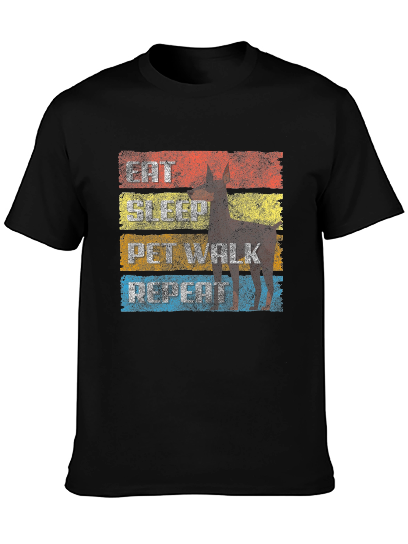 Eat Sleep Pet Walk Repeat Graphic Tee