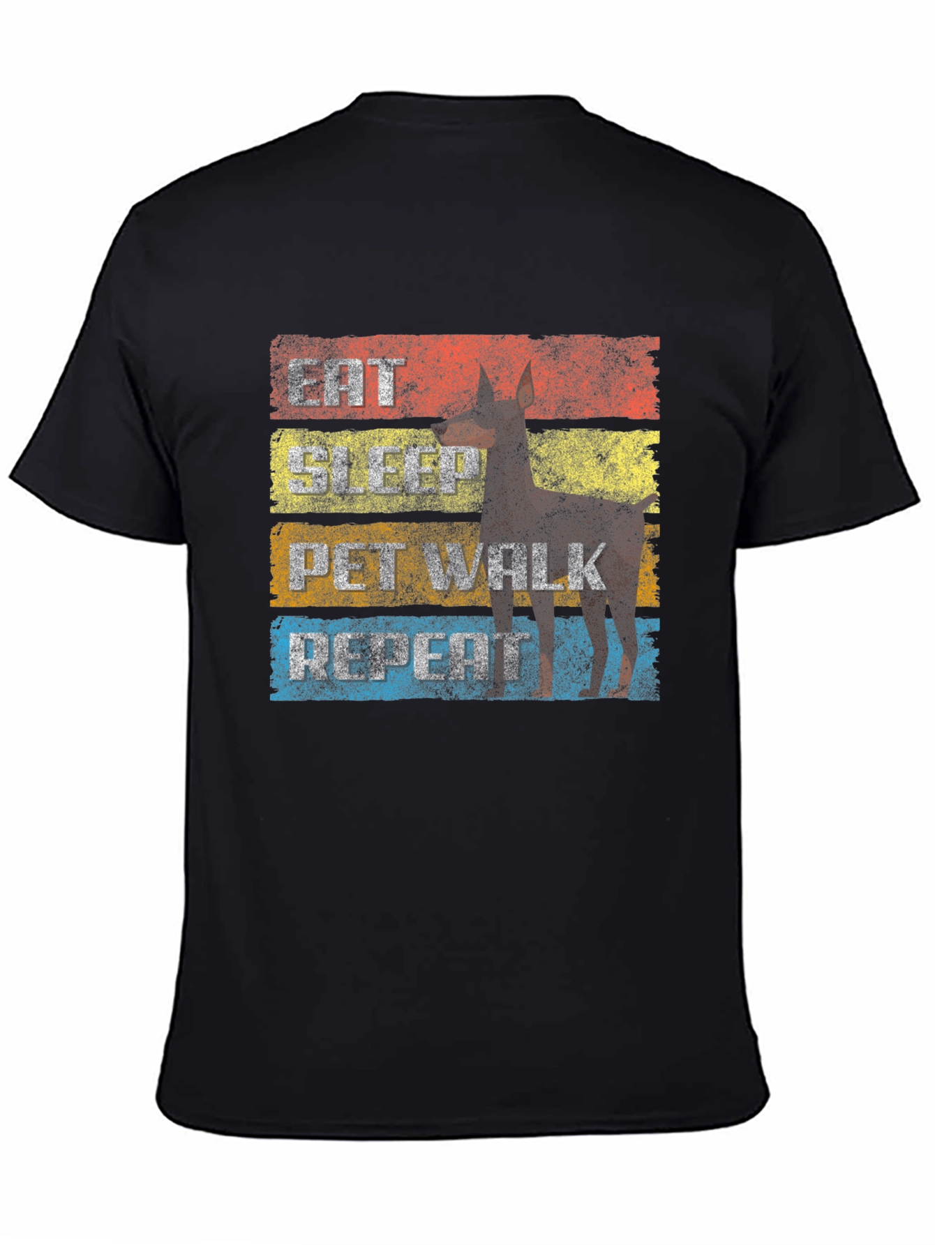 Eat Sleep Pet Walk Repeat Graphic Tee