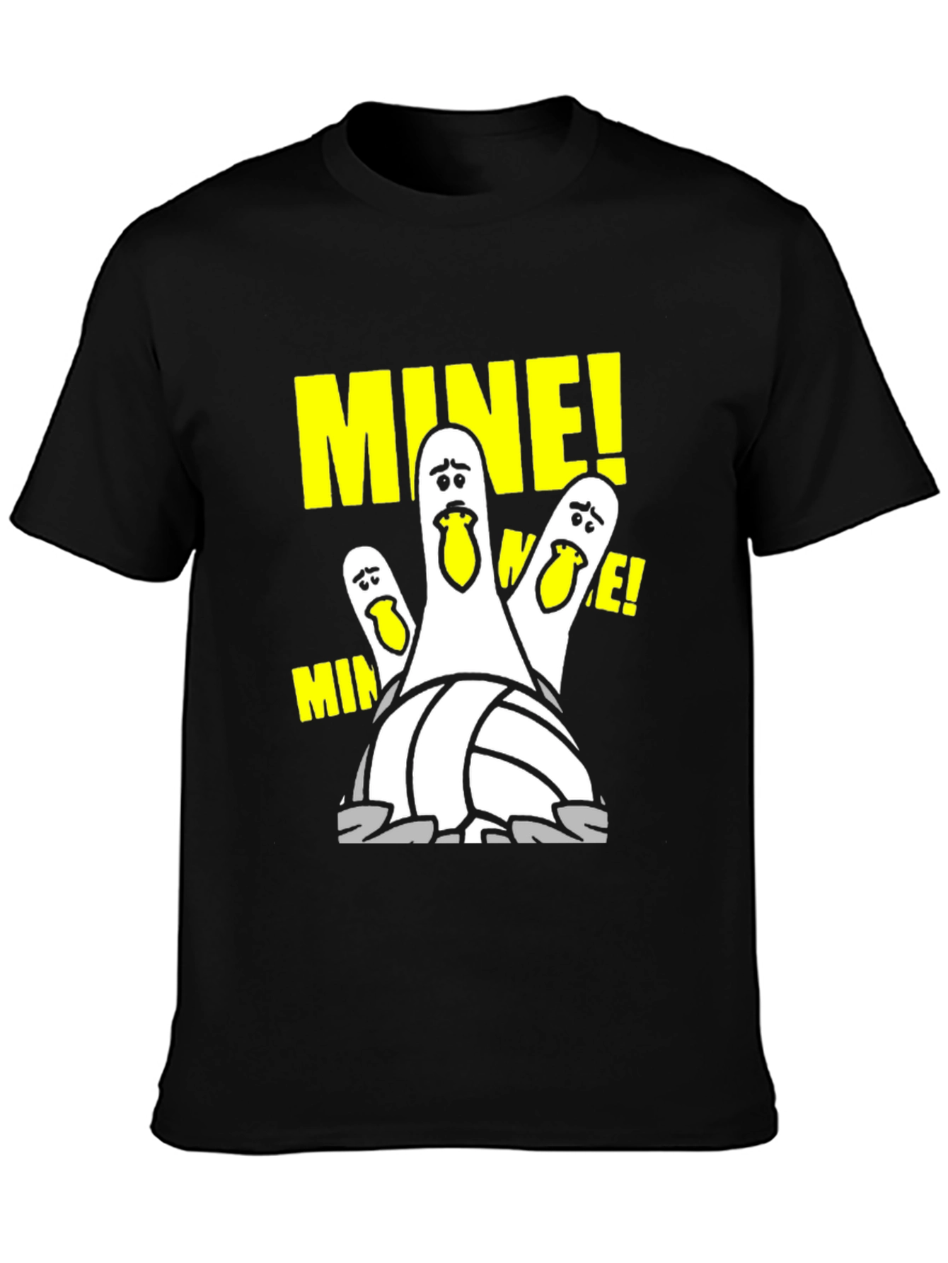 MINE! Volleyball Seagull Graphic T-Shirt