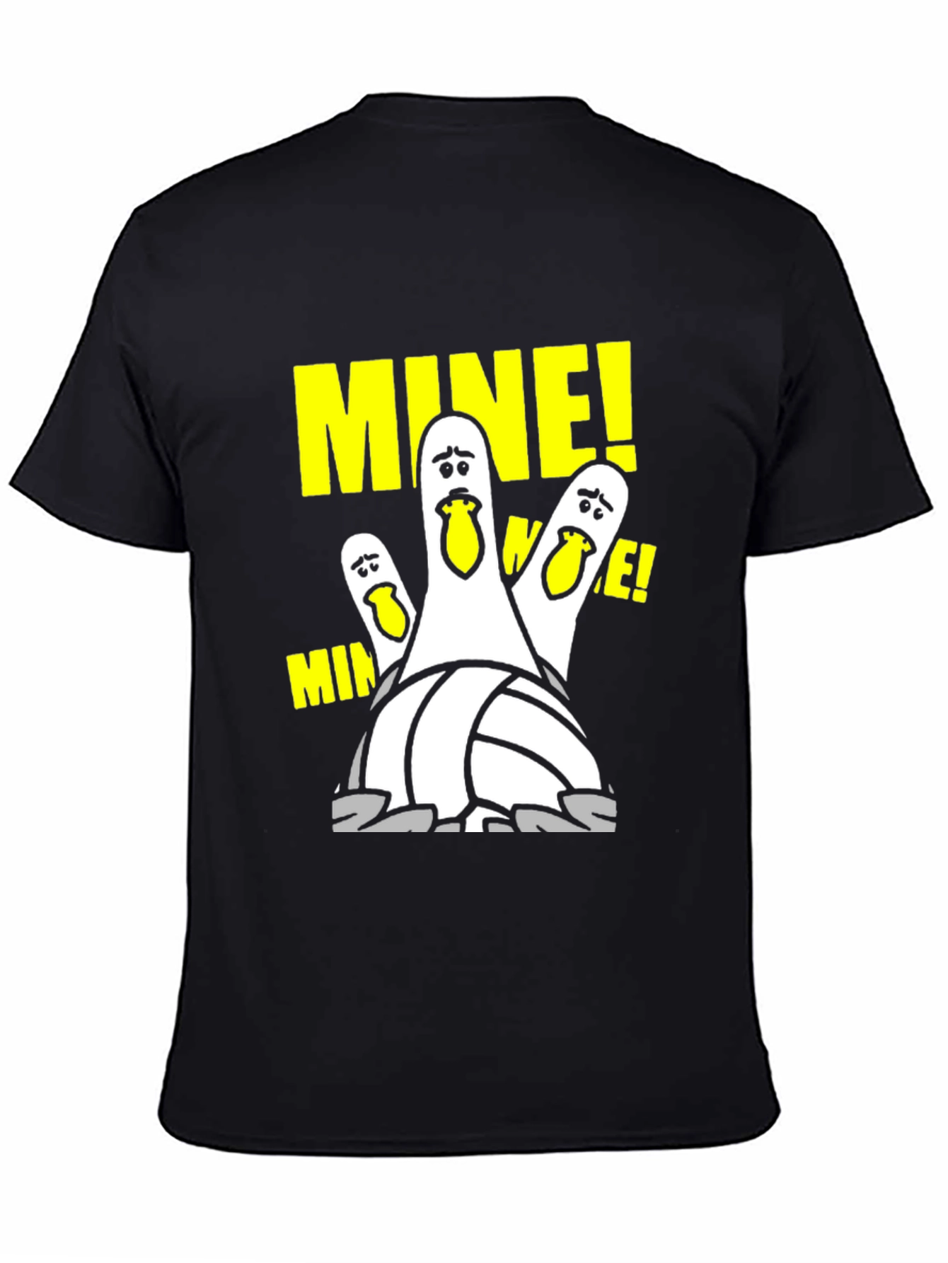 MINE! Volleyball Seagull Graphic T-Shirt