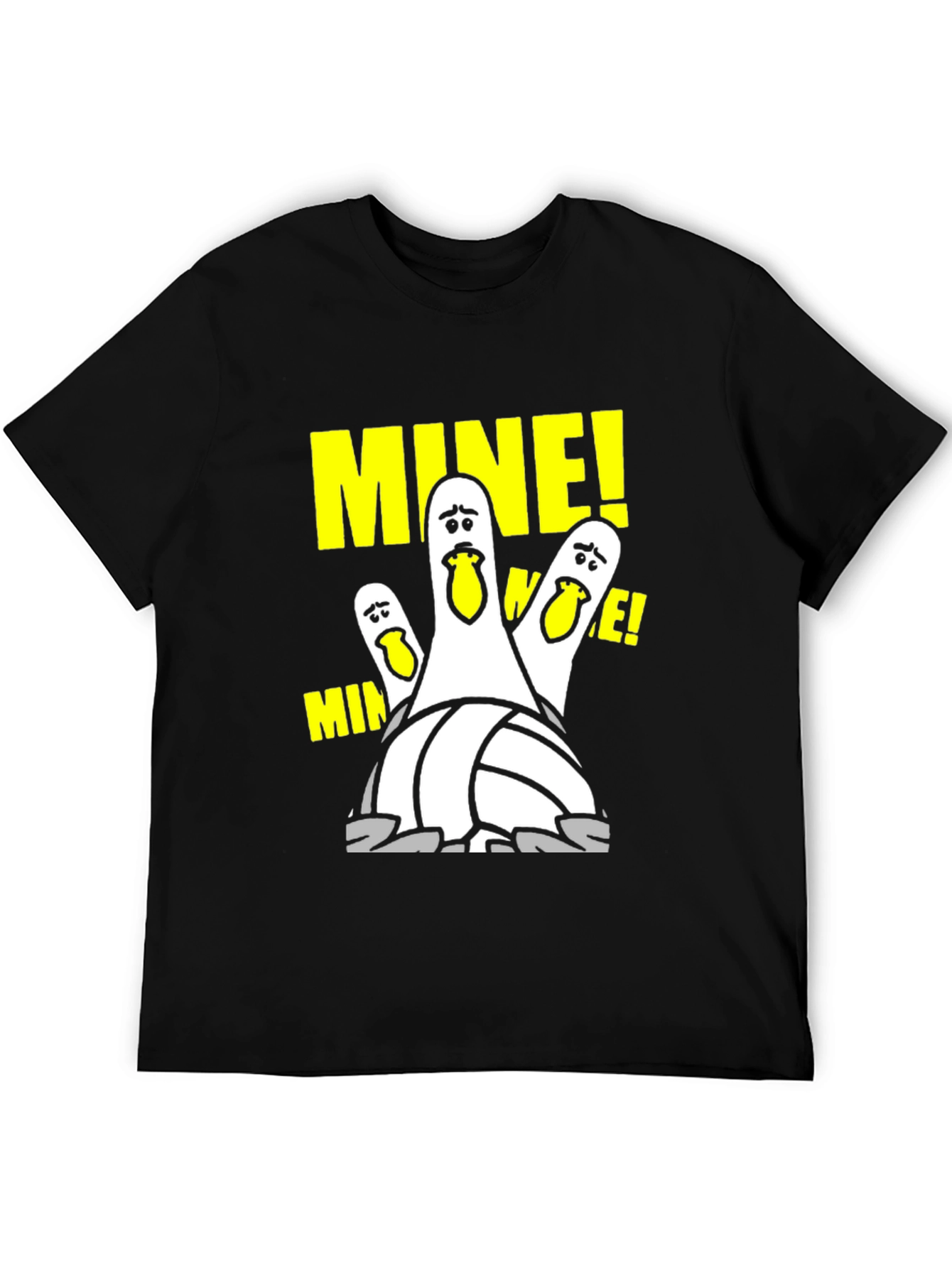 MINE! Volleyball Seagull Graphic T-Shirt