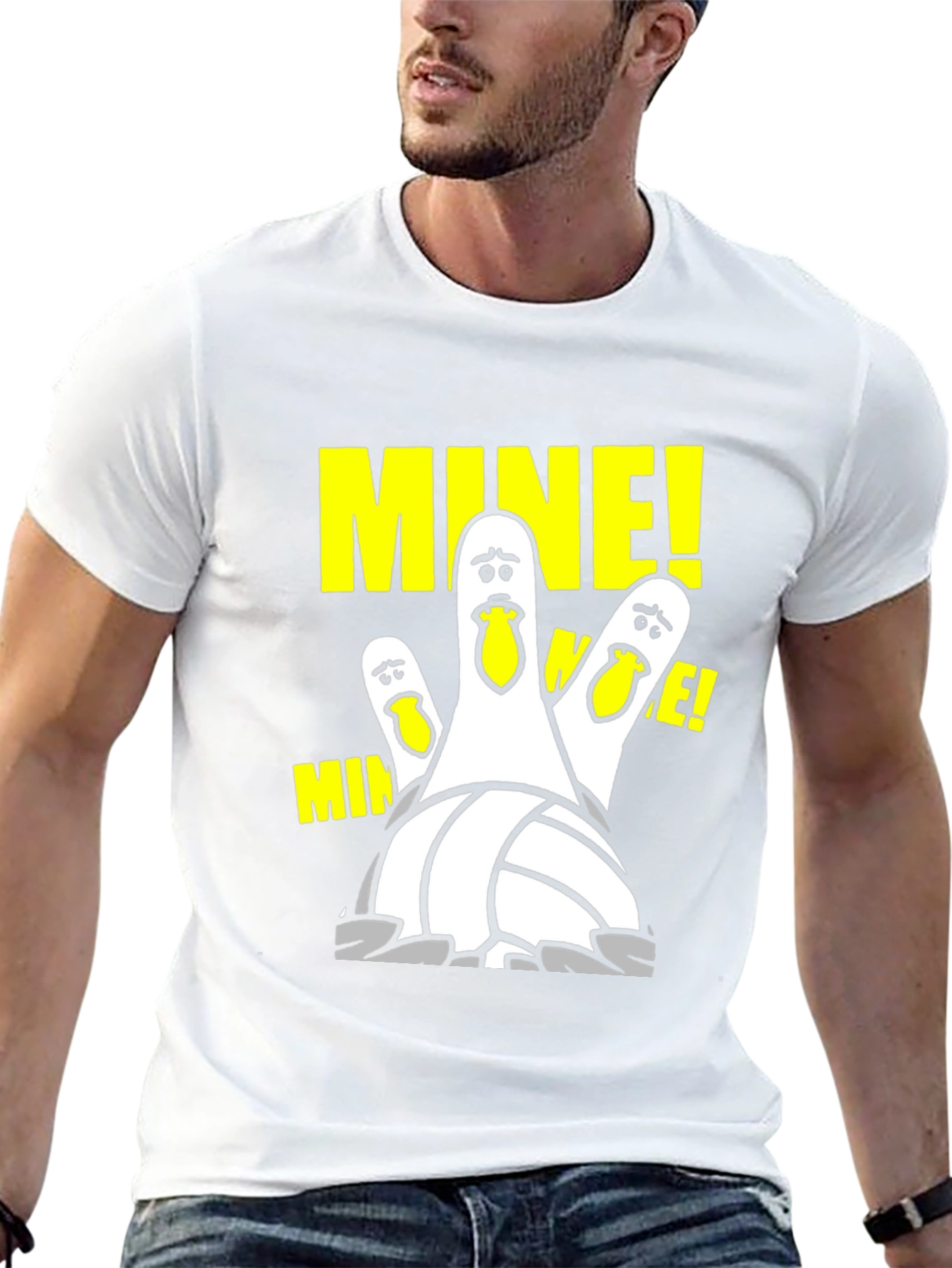 MINE! Volleyball Seagull Graphic T-Shirt