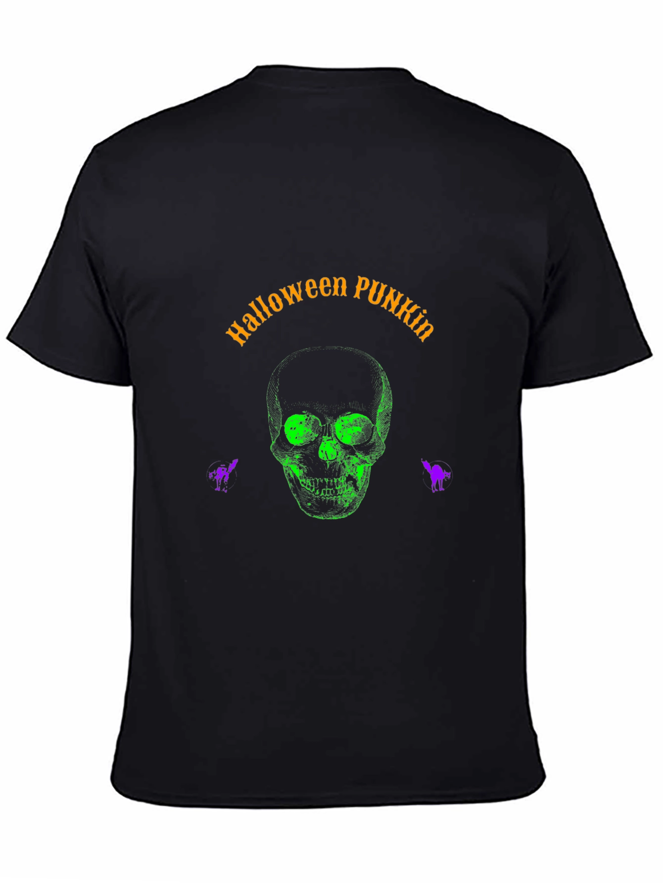 Halloween Punkin Skull Graphic Tee
