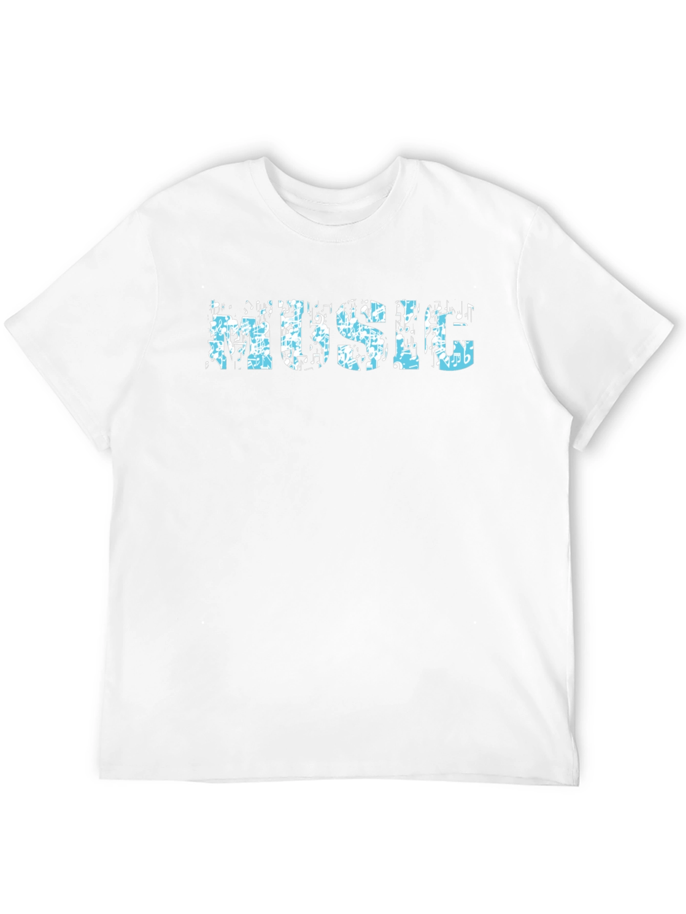 Music Notes Black T-Shirt