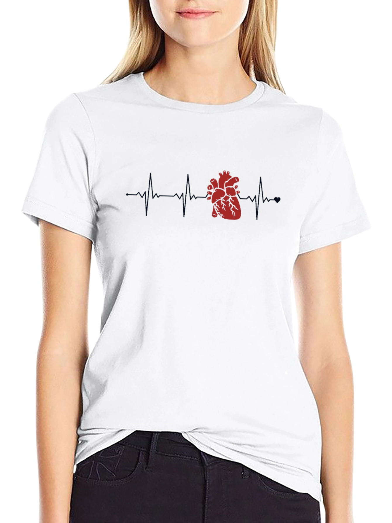 Heartbeat T-Shirt: Anatomical Heart Design