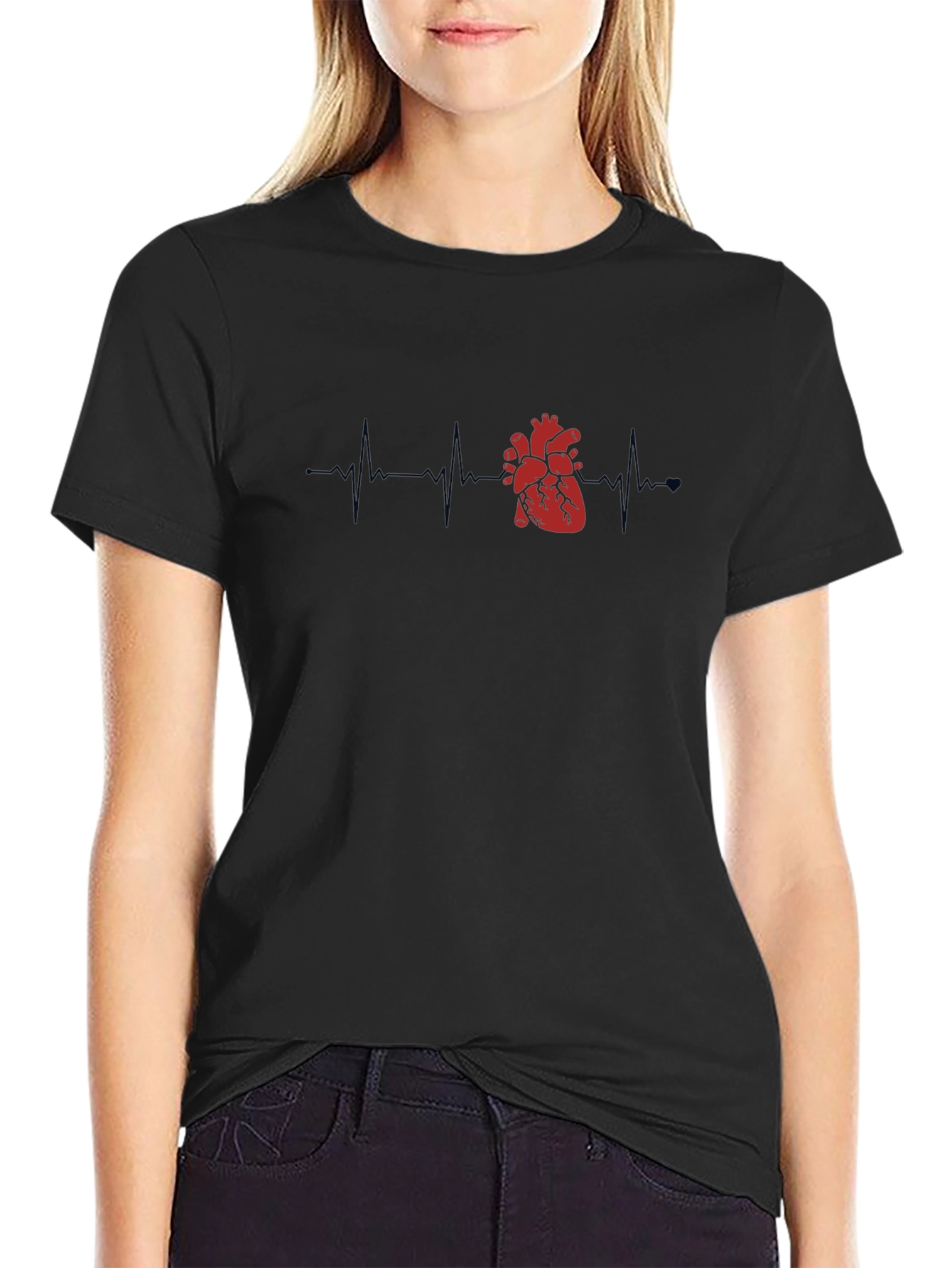 Heartbeat T-Shirt: Anatomical Heart Design