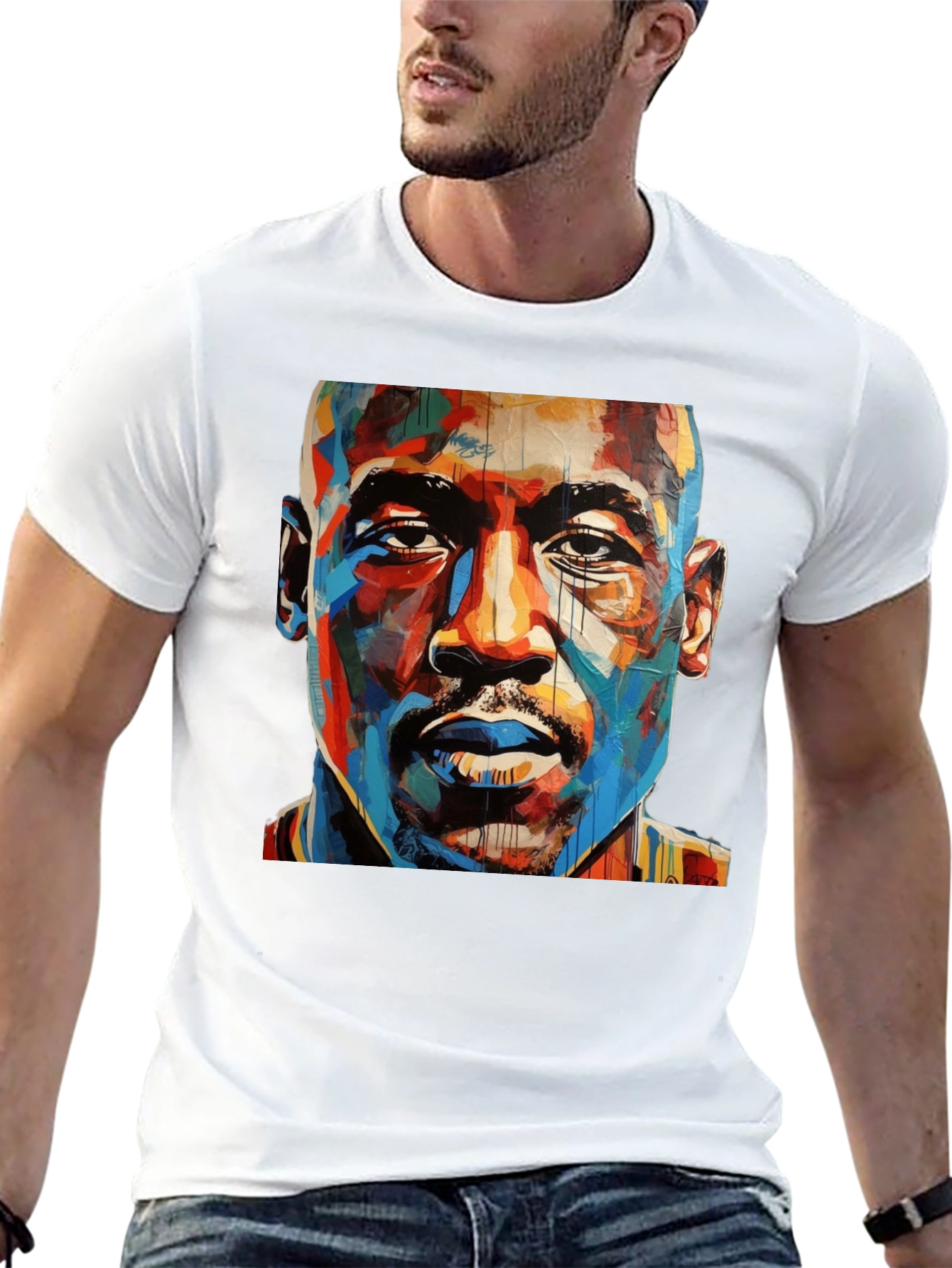 Abstract Michael Jordan Black T-Shirt