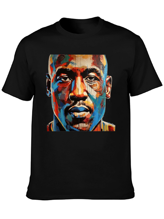 Abstract Michael Jordan Black T-Shirt