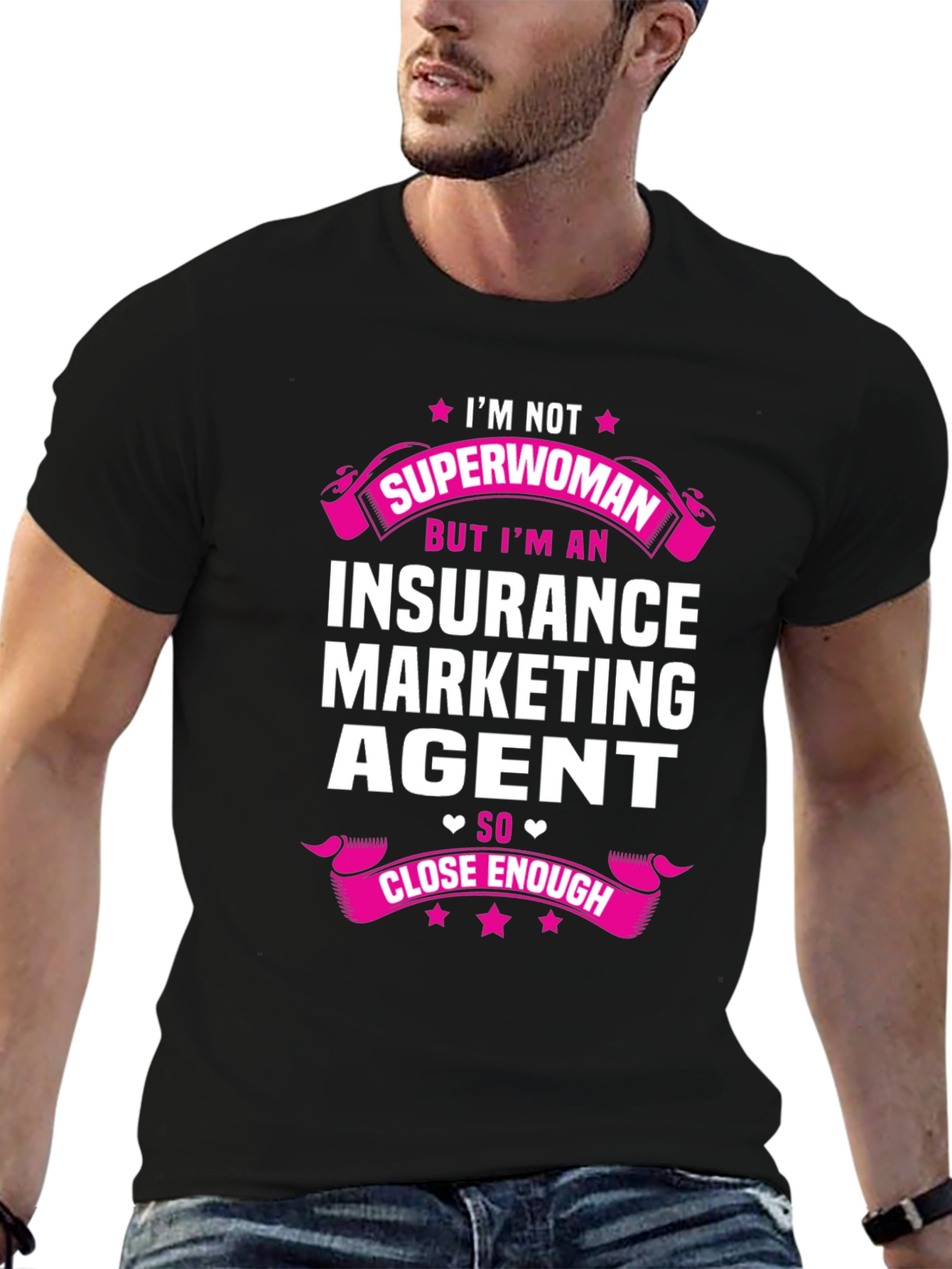 Insurance Marketing Agent Superwoman Funny T-Shirt