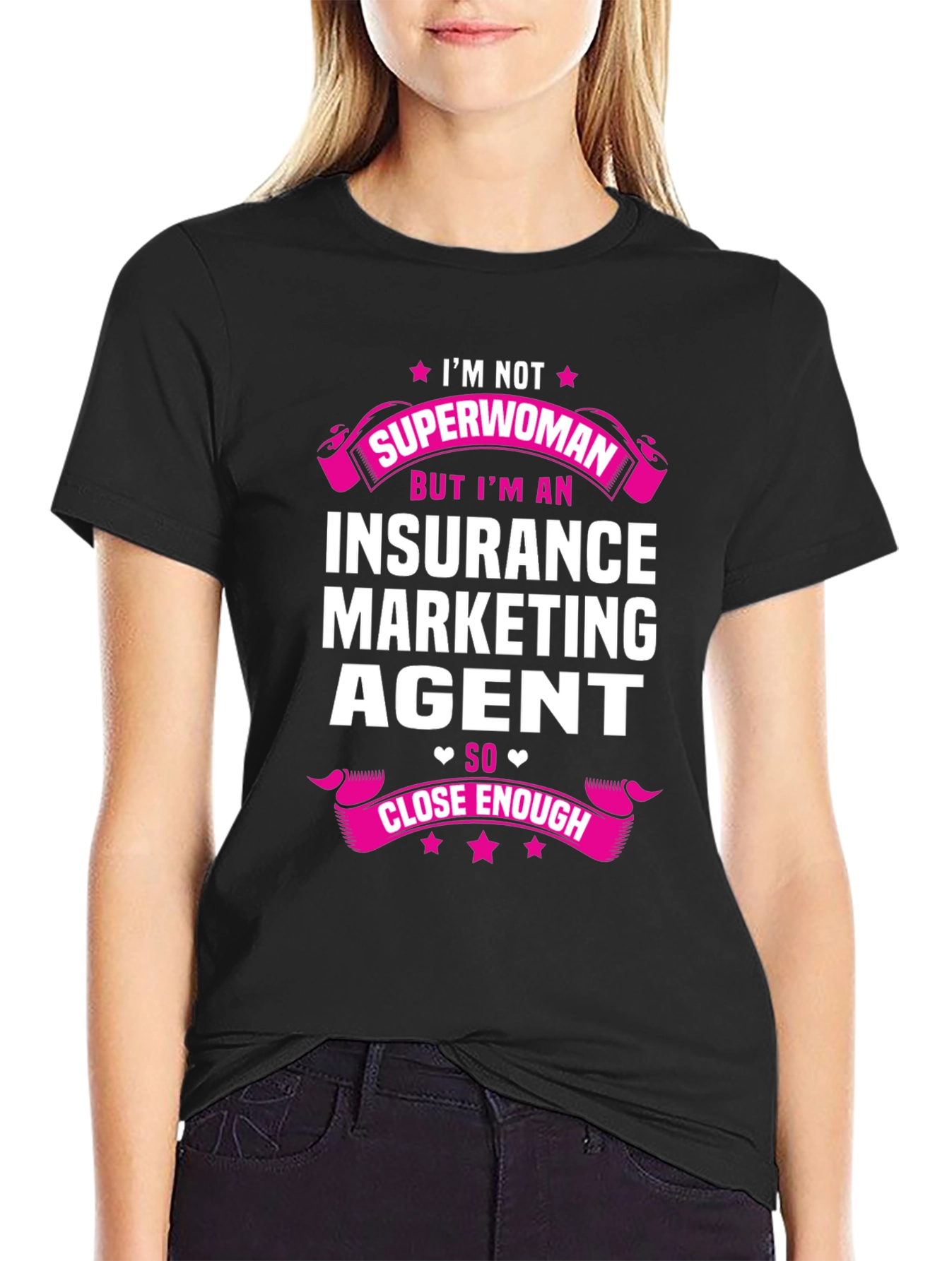 Insurance Marketing Agent Superwoman Funny T-Shirt