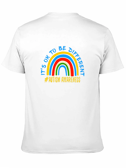 Autism Awareness Rainbow Graphic Tee - Be Different T-Shirt