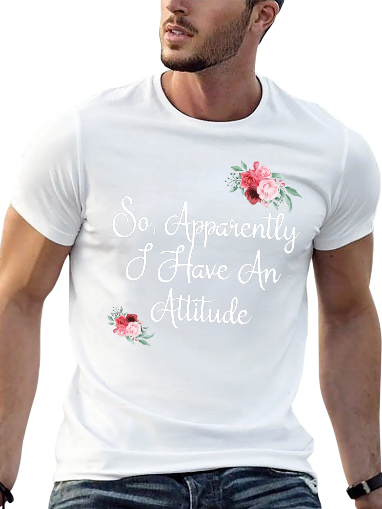 Funny Floral Attitude Graphic T-Shirt