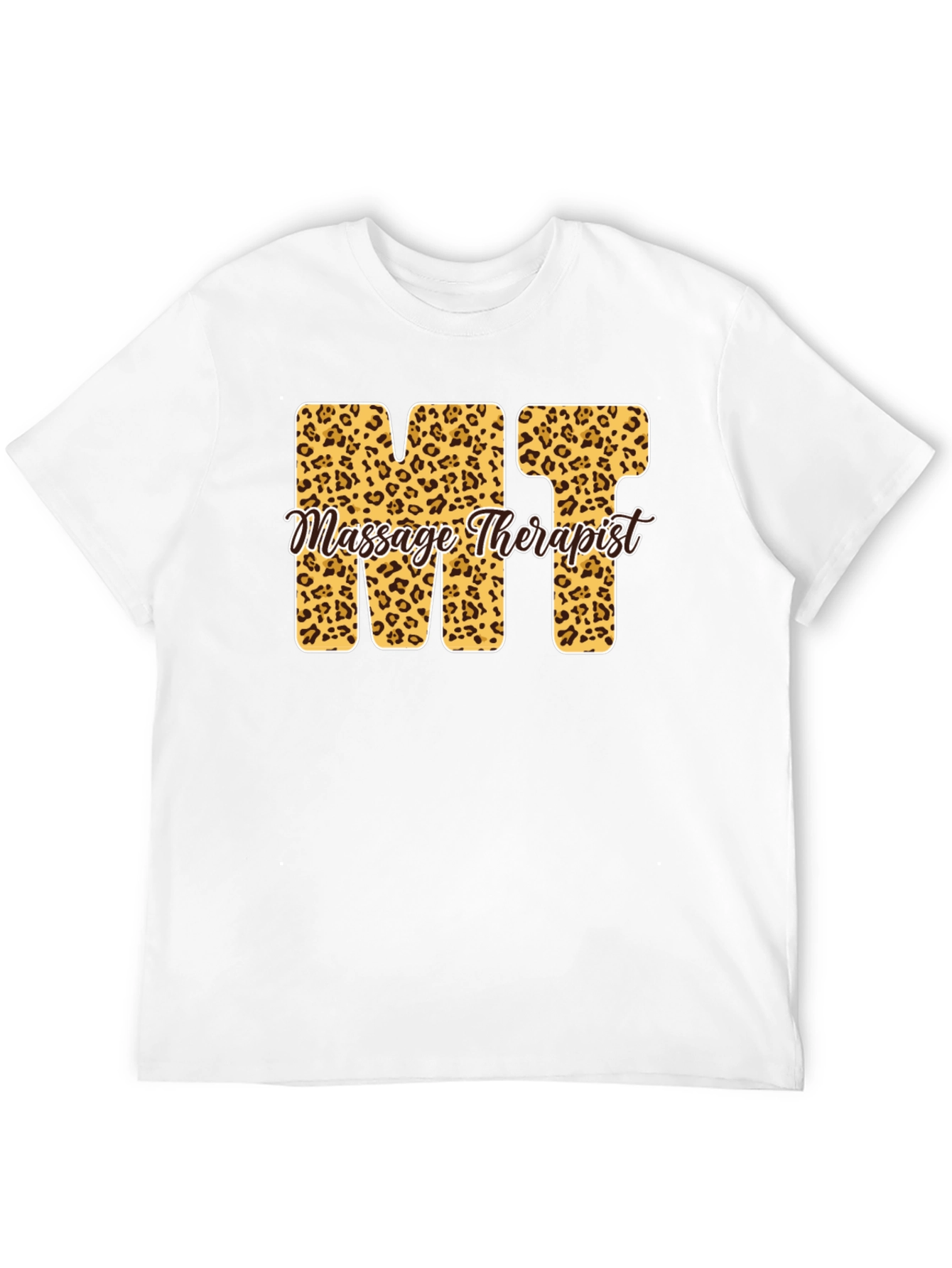 Massage Therapist MT Leopard Print T-Shirt