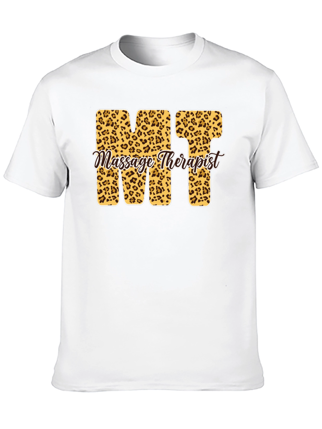 Massage Therapist MT Leopard Print T-Shirt