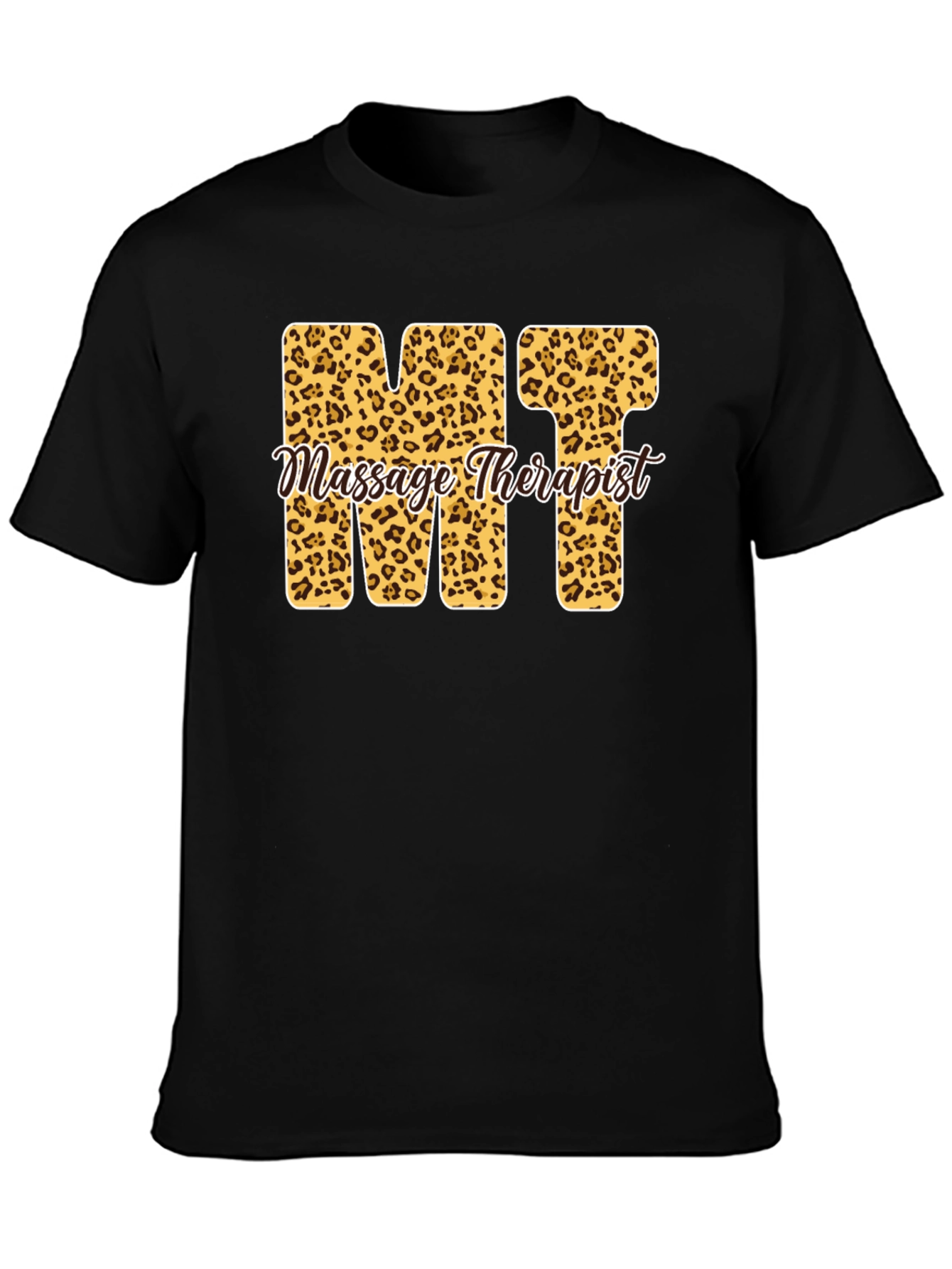 Massage Therapist MT Leopard Print T-Shirt