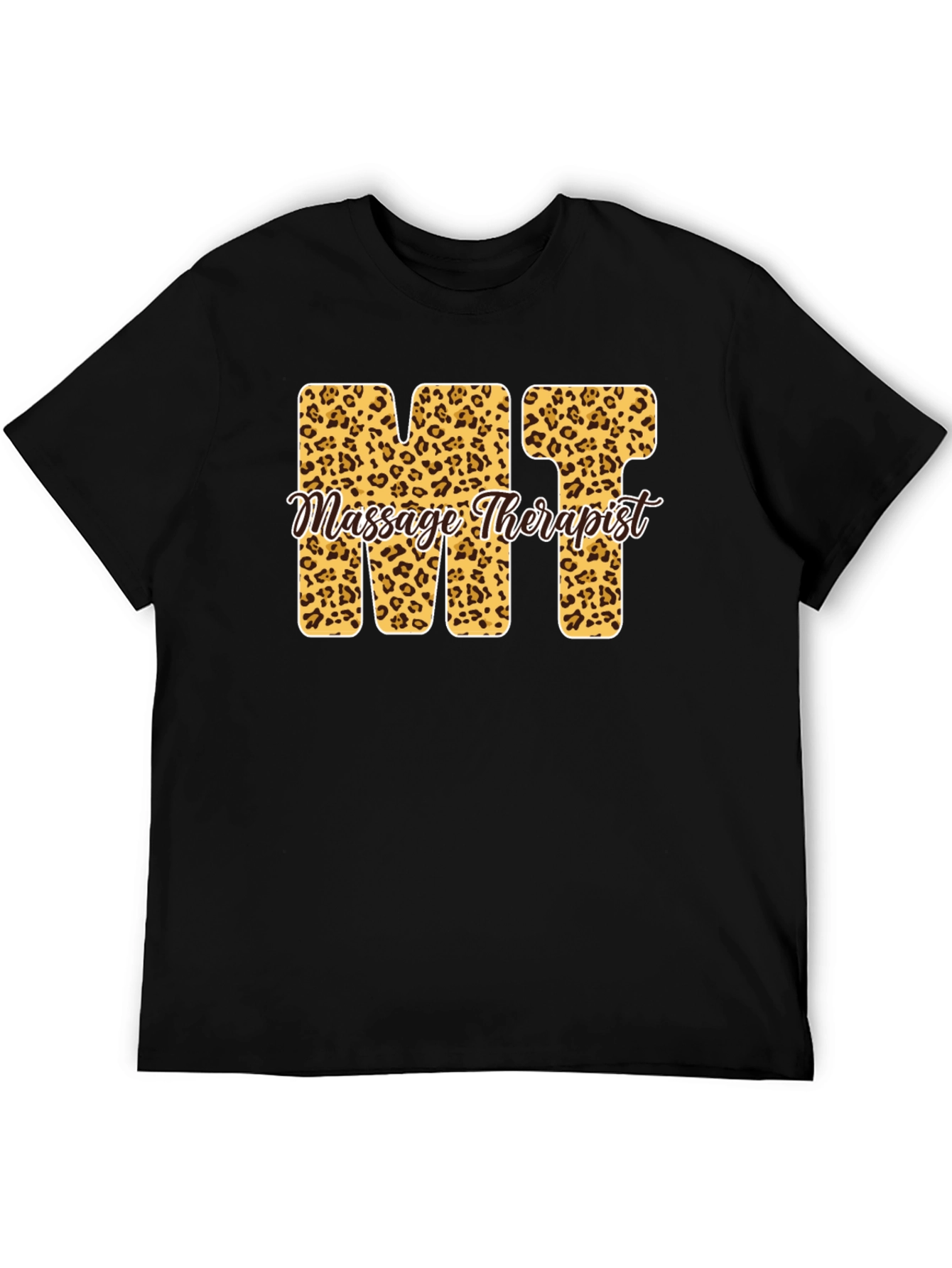 Massage Therapist MT Leopard Print T-Shirt