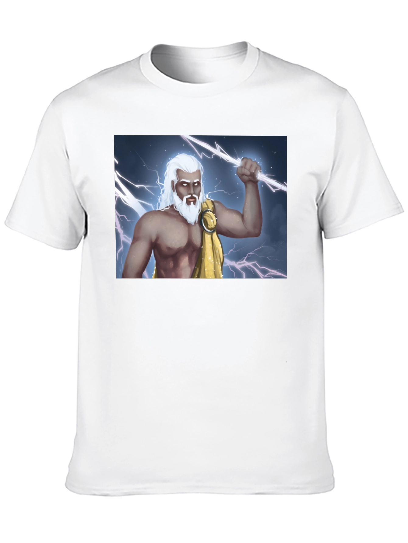 Zeus Lightning Bolt Graphic Tee - Black