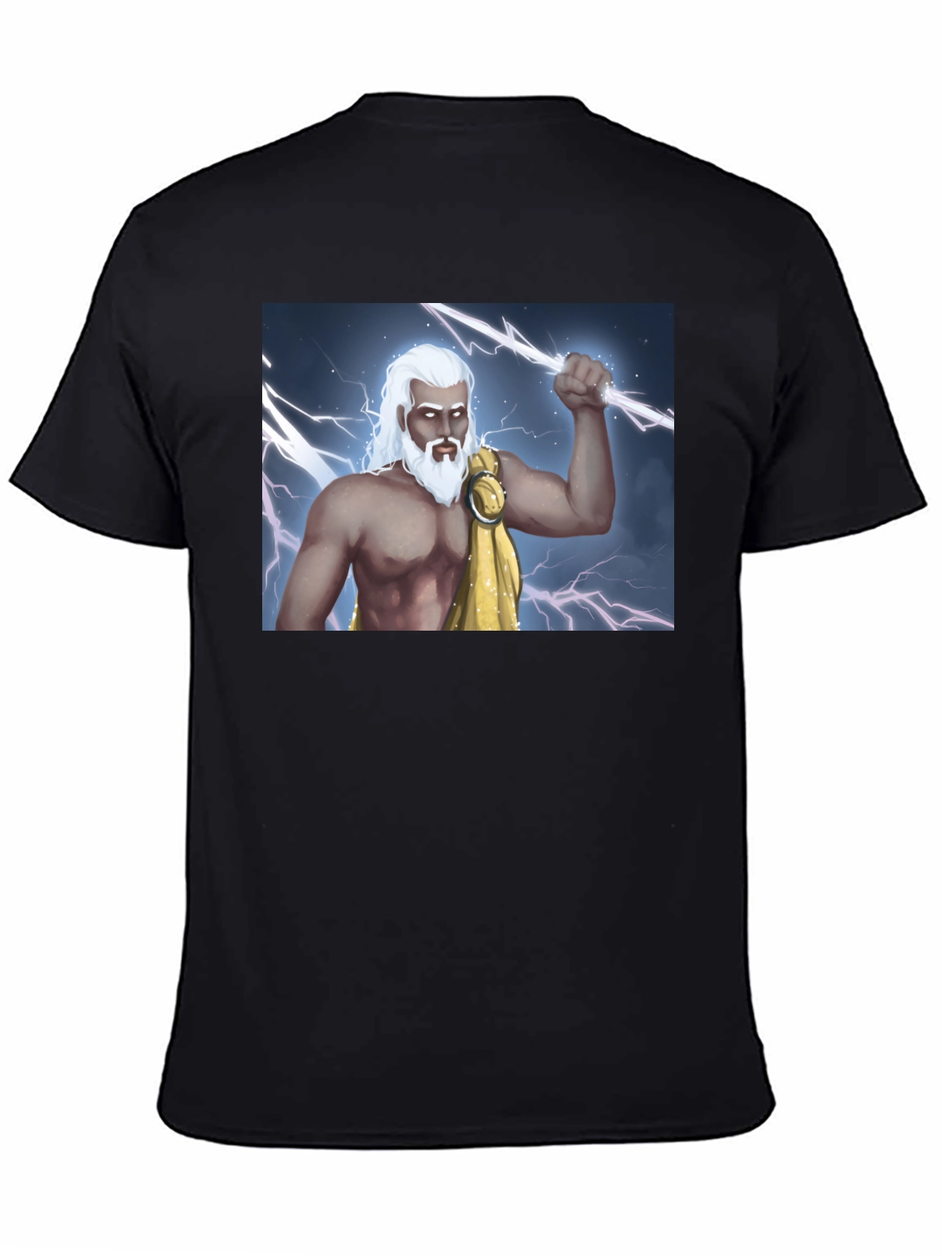 Zeus Lightning Bolt Graphic Tee - Black