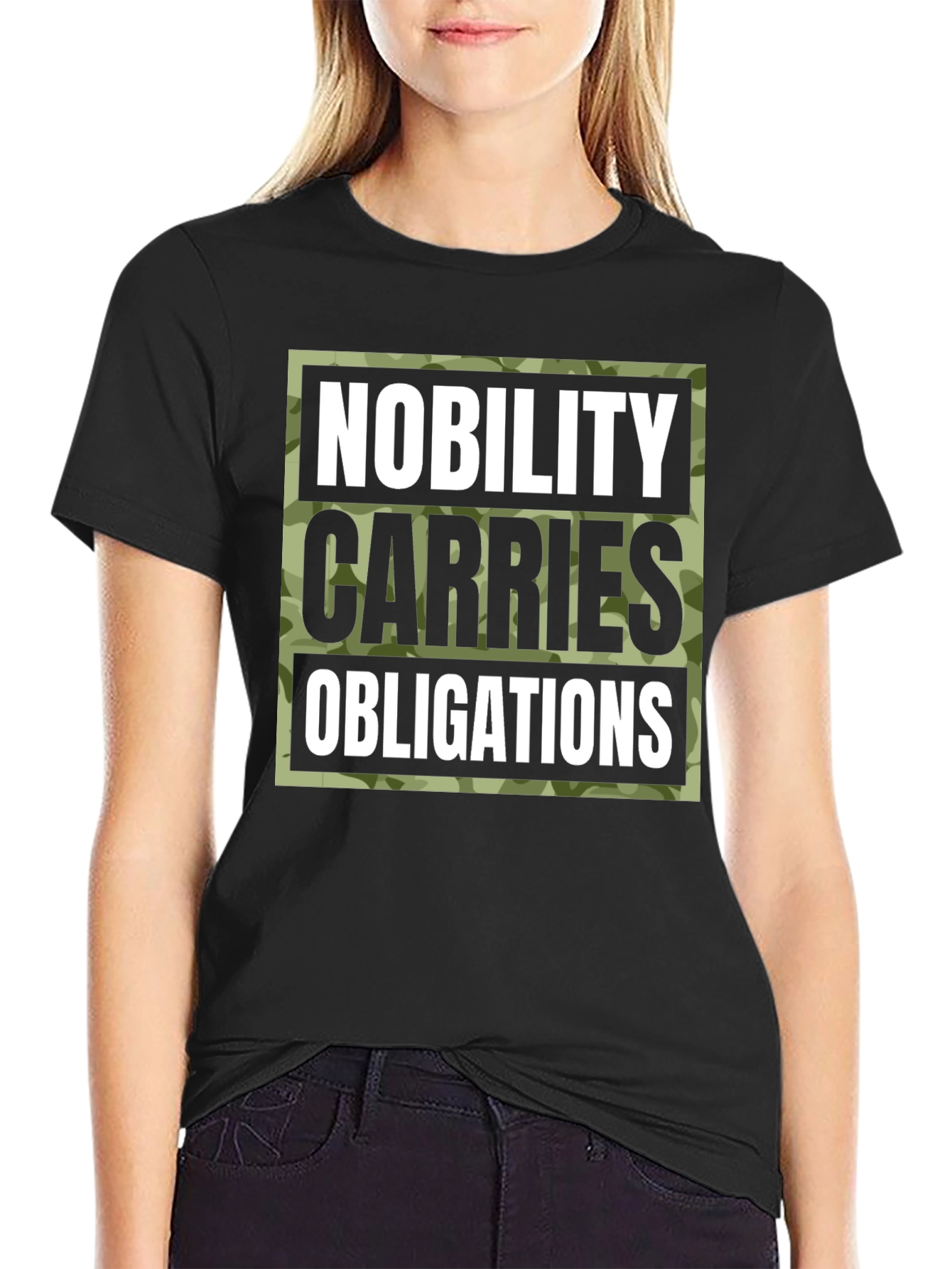 Nobility Carries Obligations Graphic Tee