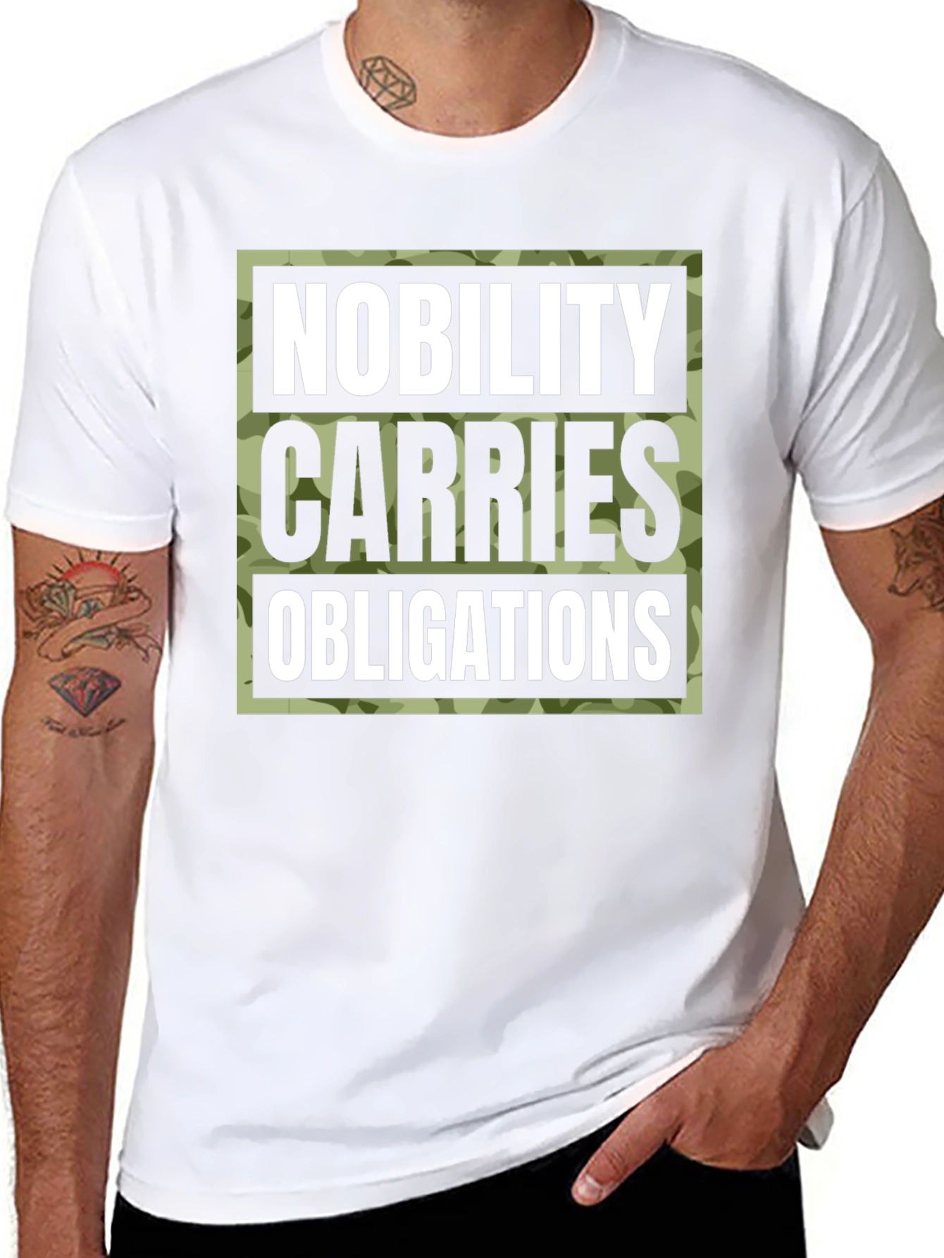 Nobility Carries Obligations Graphic Tee