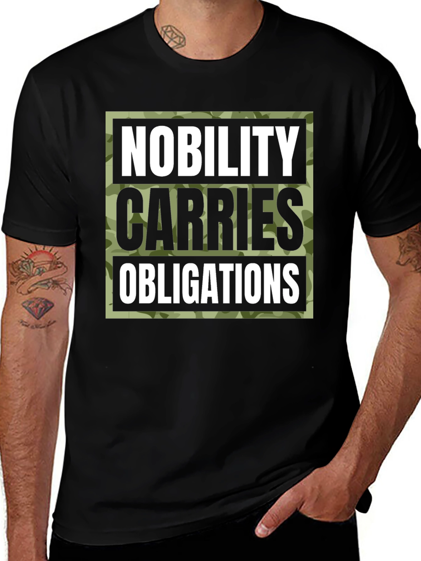 Nobility Carries Obligations Graphic Tee