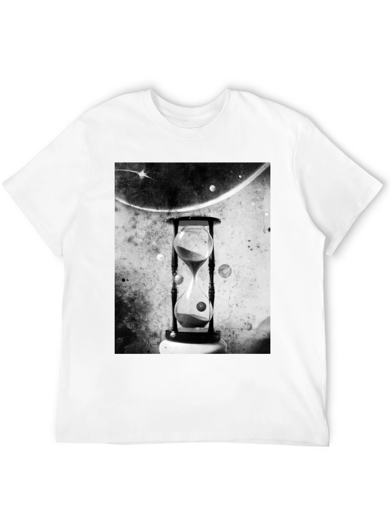 Time Traveler Tee - Hourglass Space Design T-Shirt