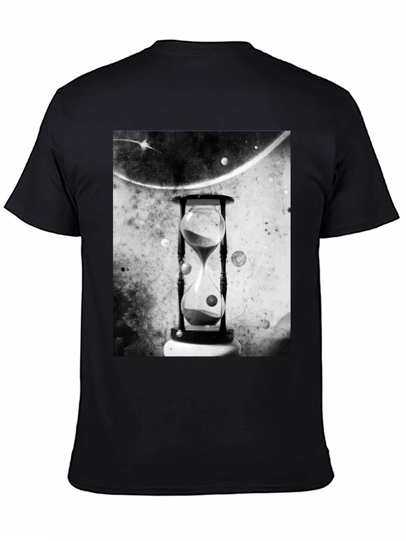 Time Traveler Tee - Hourglass Space Design T-Shirt
