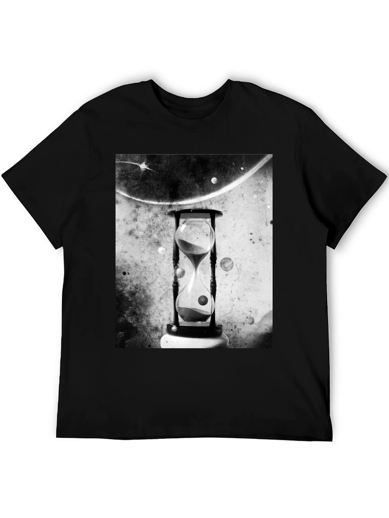Time Traveler Tee - Hourglass Space Design T-Shirt