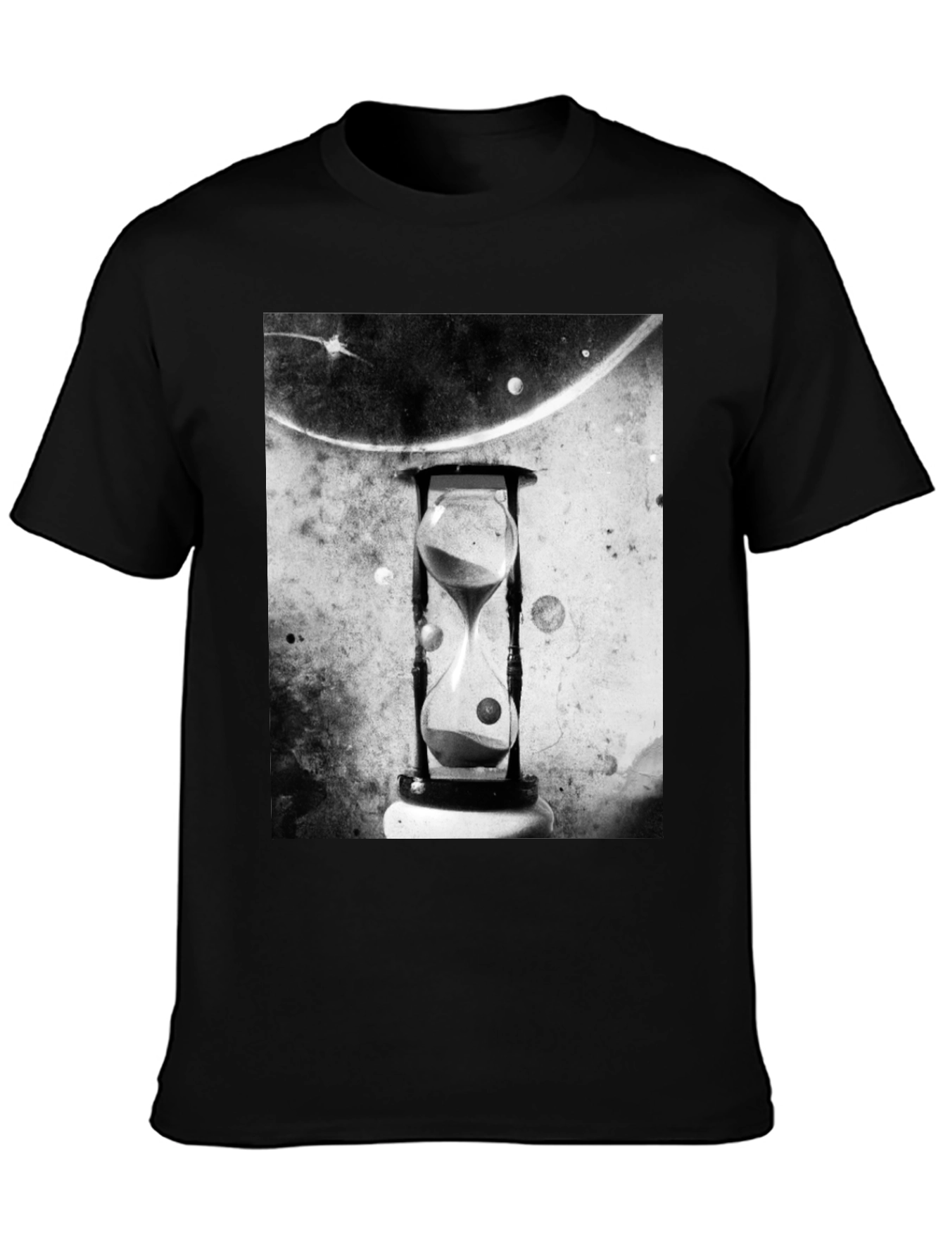 Time Traveler Tee - Hourglass Space Design T-Shirt