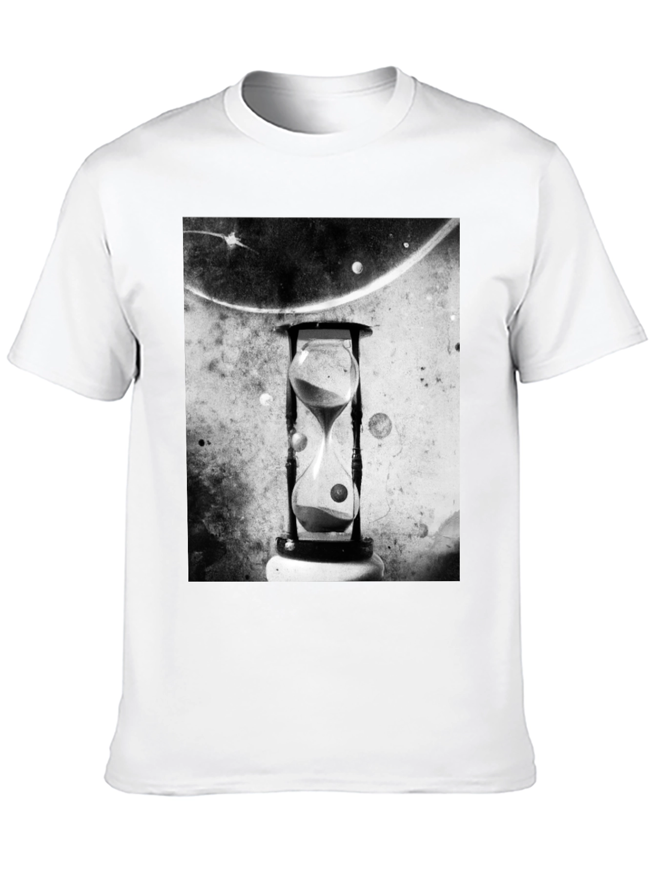 Time Traveler Tee - Hourglass Space Design T-Shirt