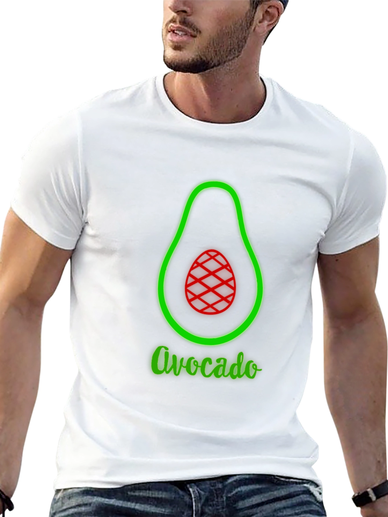 Avocado Graphic Tee - Black Unisex T-Shirt