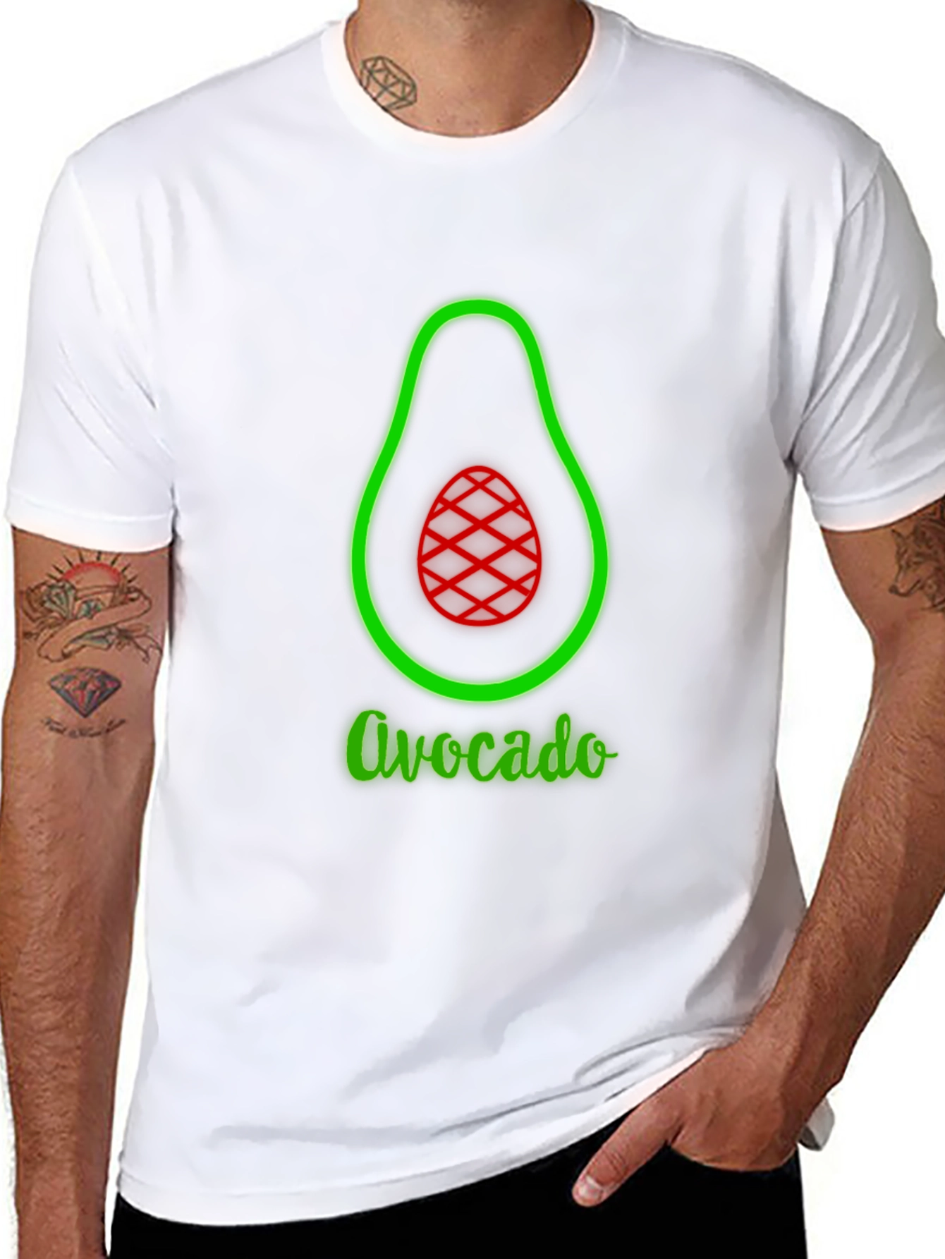 Avocado Graphic Tee - Black Unisex T-Shirt