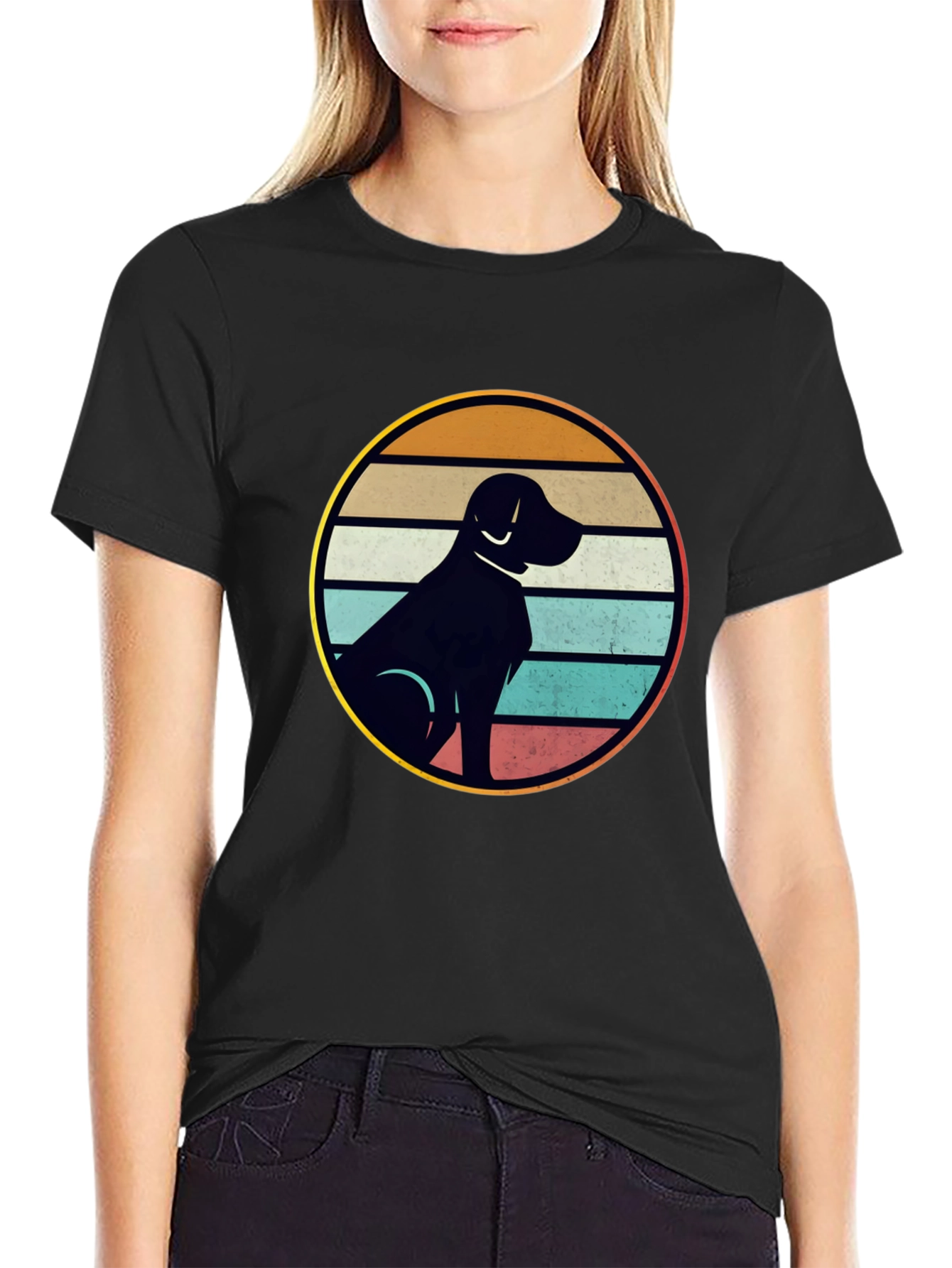 Retro Dog Silhouette T-Shirt