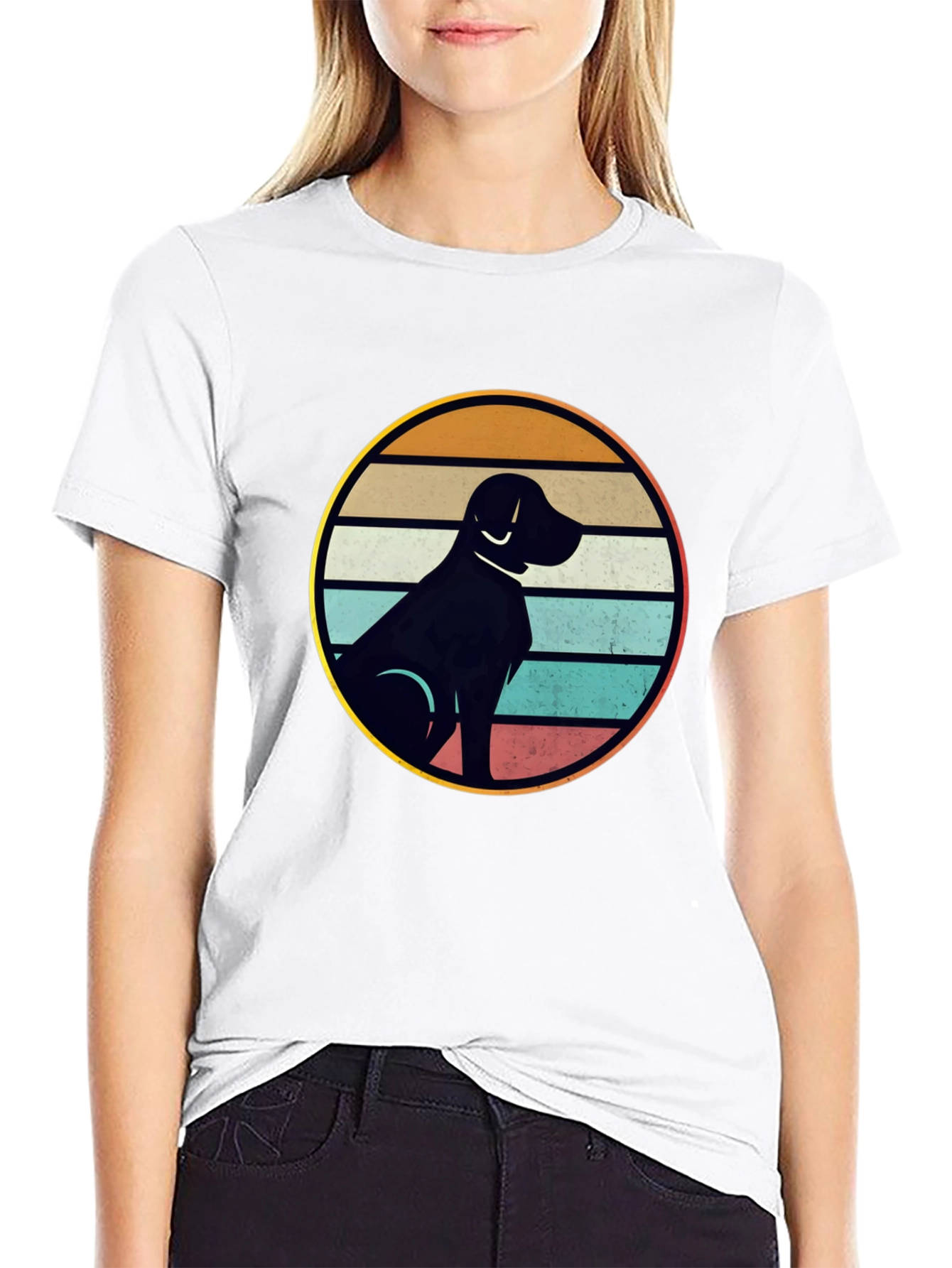Retro Dog Silhouette T-Shirt