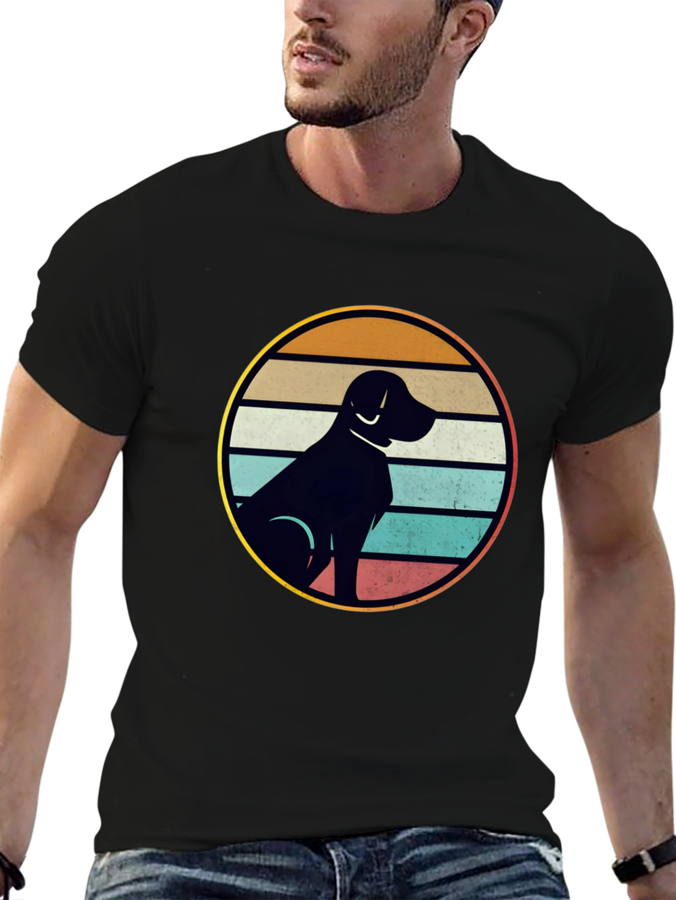 Retro Dog Silhouette T-Shirt