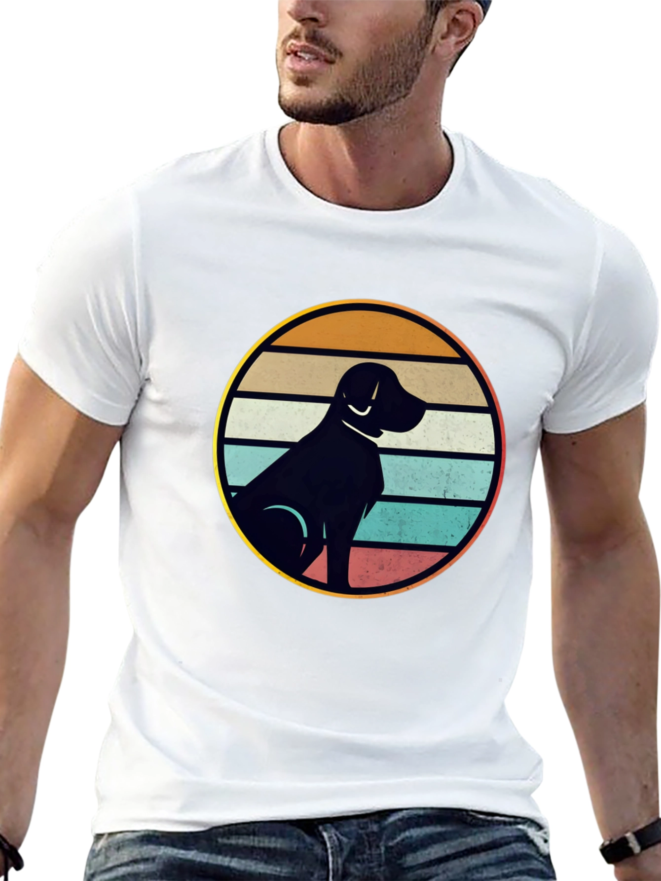 Retro Dog Silhouette T-Shirt