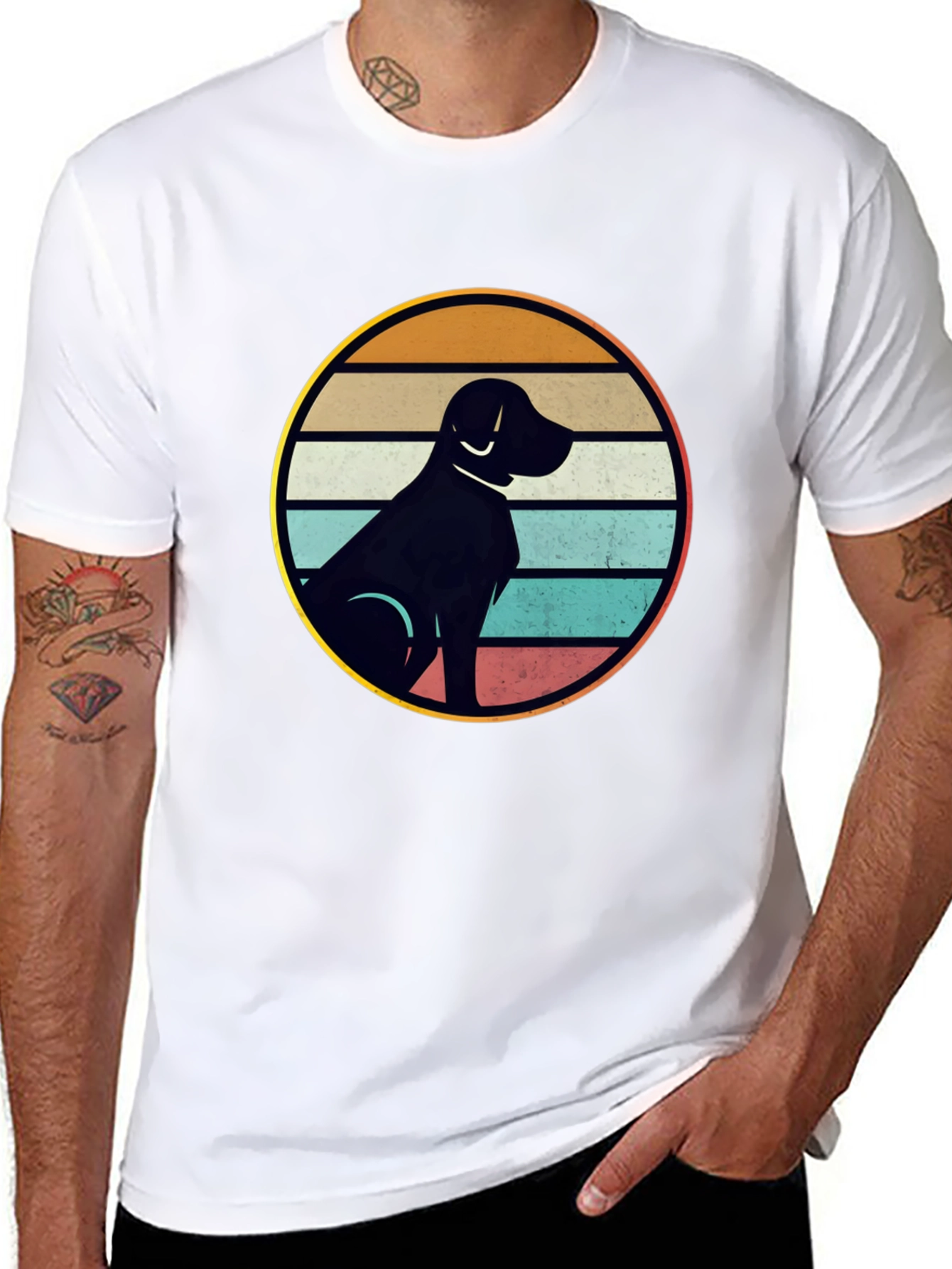 Retro Dog Silhouette T-Shirt