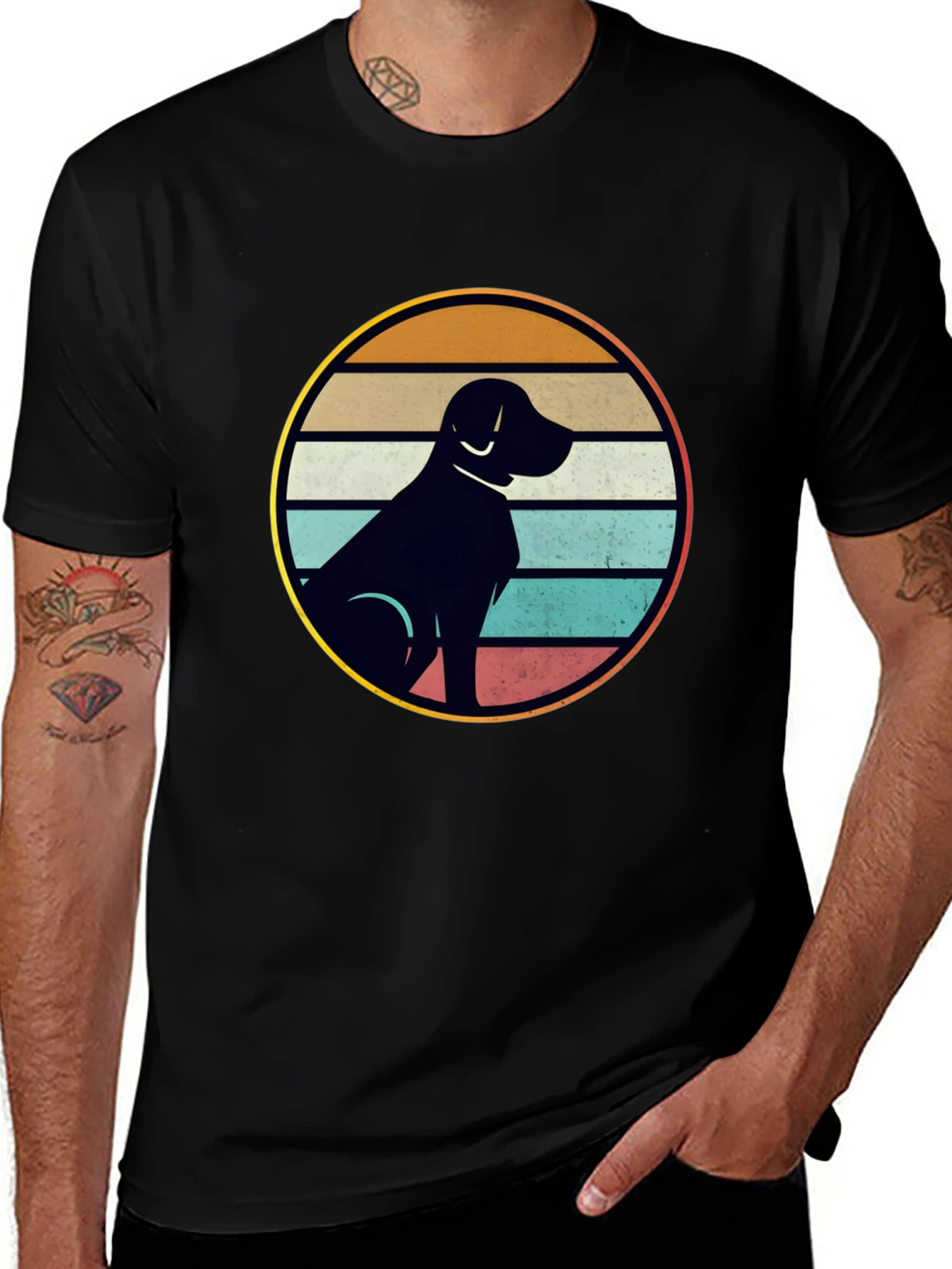 Retro Dog Silhouette T-Shirt