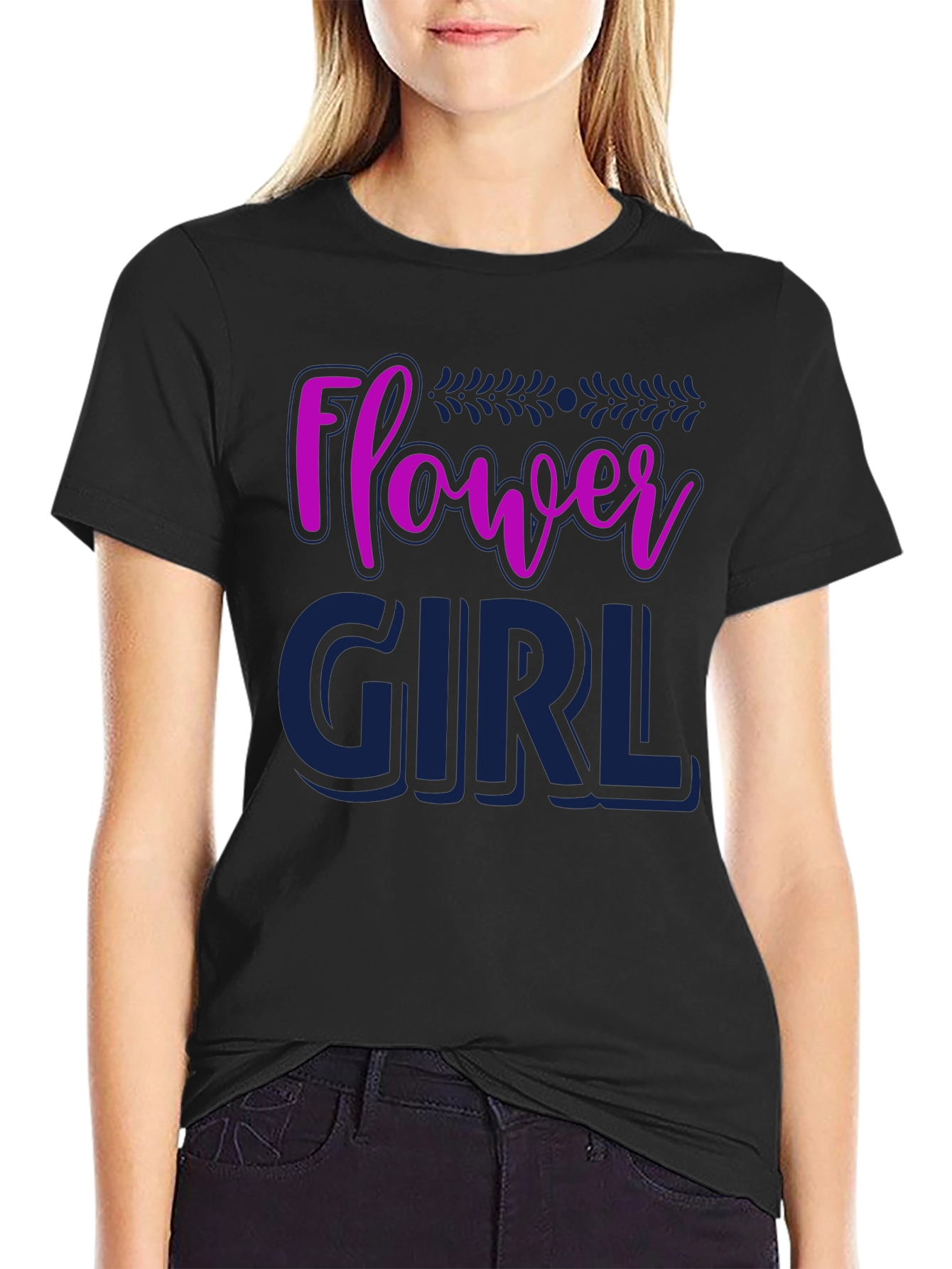 Flower Girl Graphic Tee - Cute Wedding Party Shirt