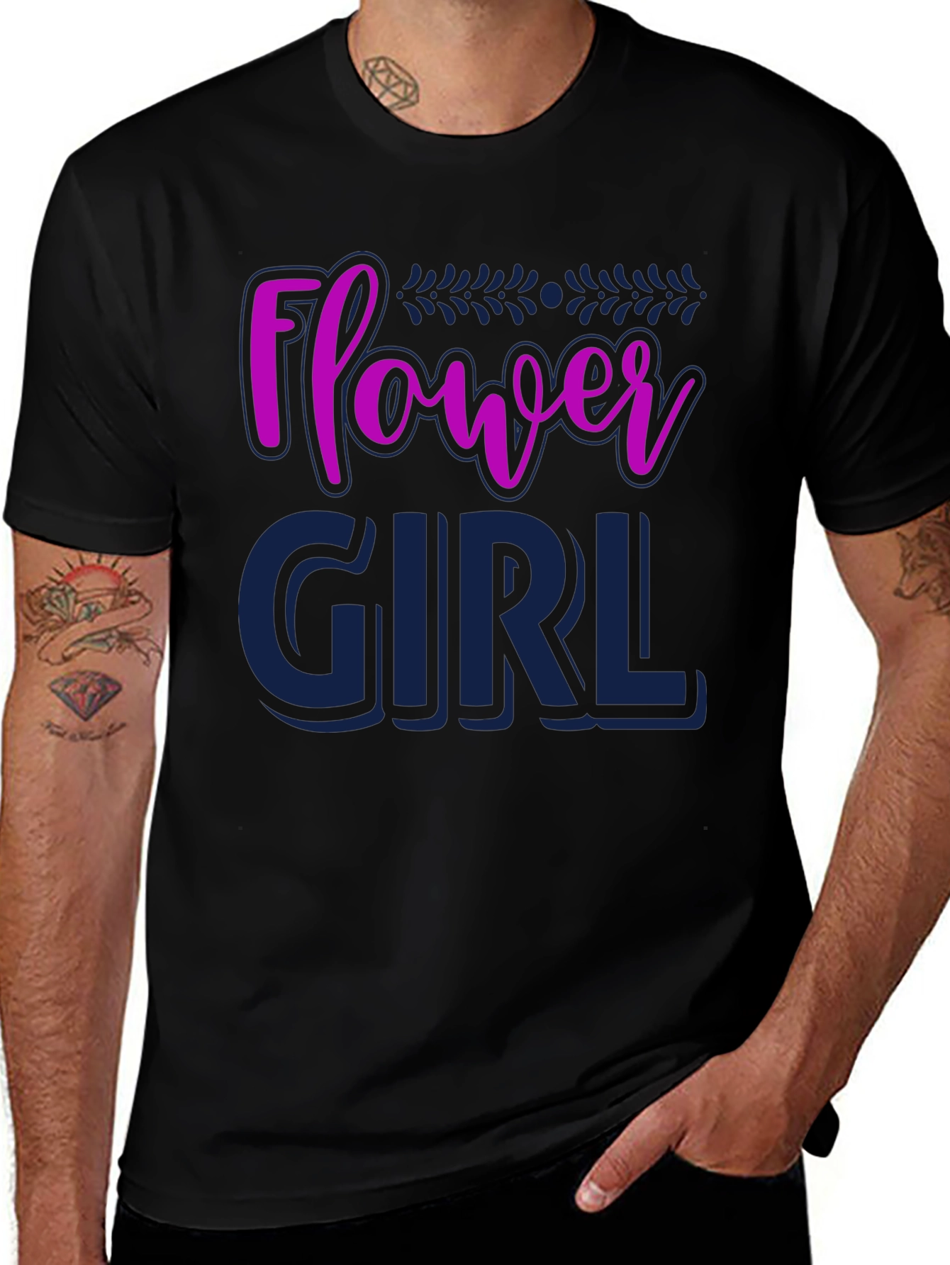 Flower Girl Graphic Tee - Cute Wedding Party Shirt