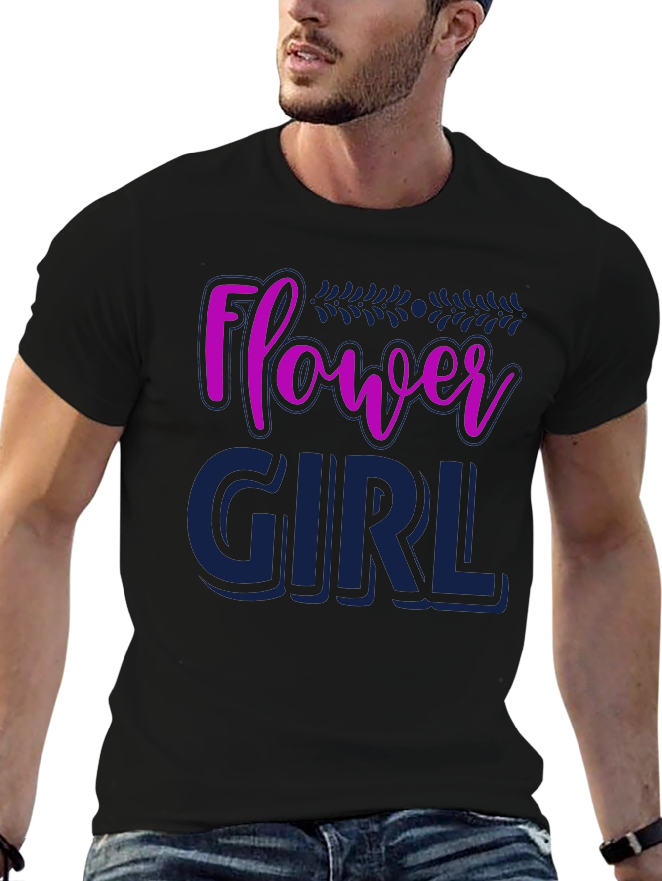 Flower Girl Graphic Tee - Cute Wedding Party Shirt