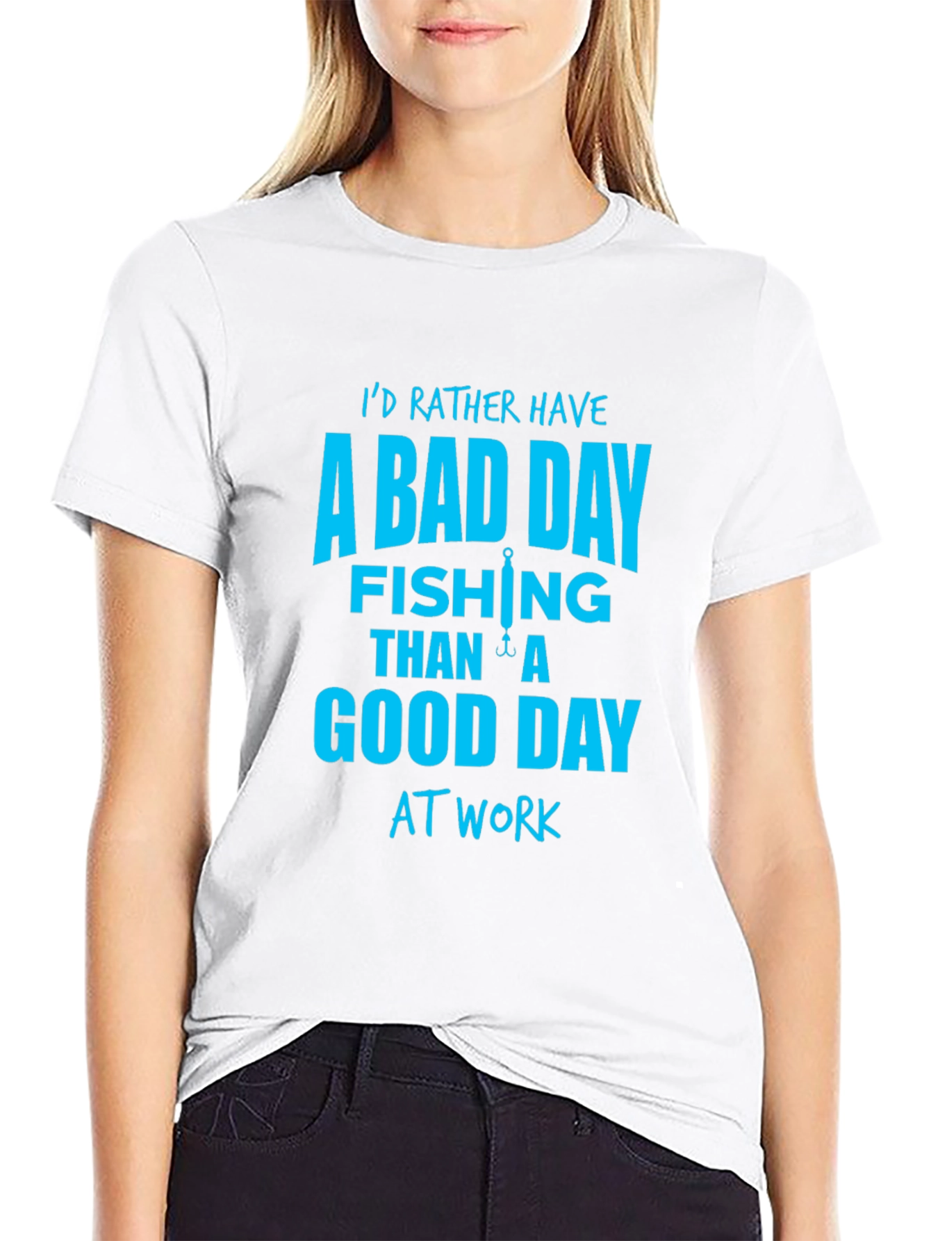 Funny Fishing T-Shirt - A Bad Day Fishing
