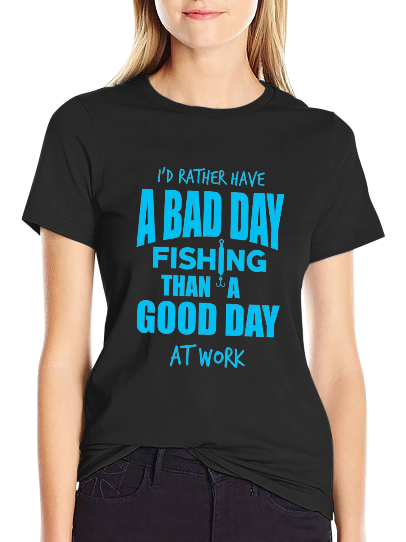 Funny Fishing T-Shirt - A Bad Day Fishing