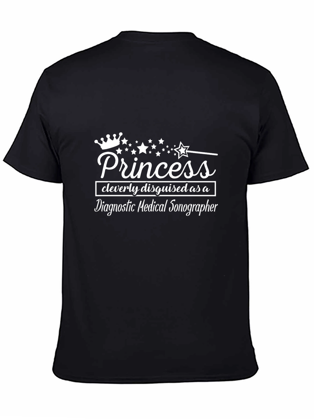 Princess Diagnostic Medical Sonographer Black T-Shirt