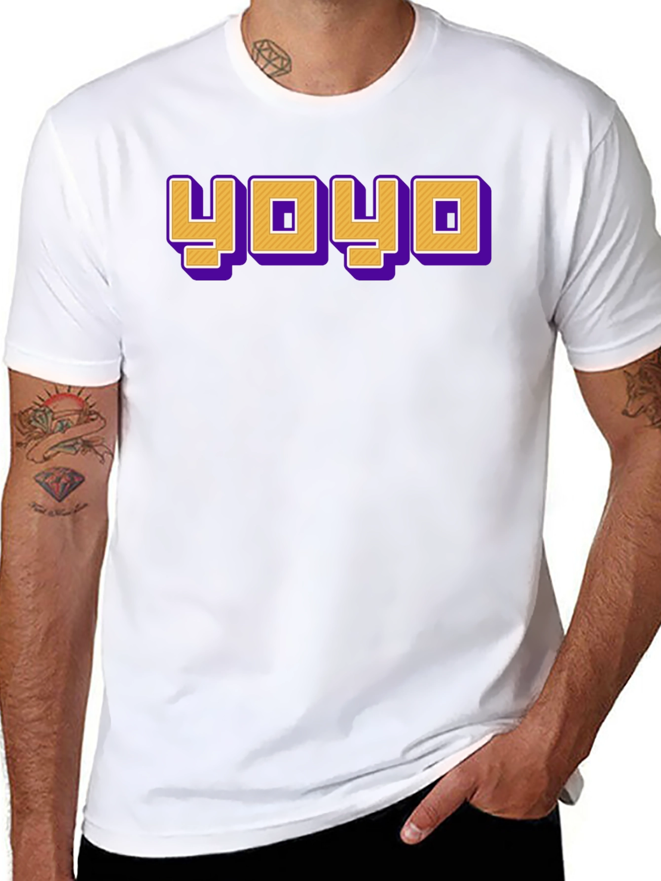 YOYO Graphic Tee - Retro Style Black T-Shirt