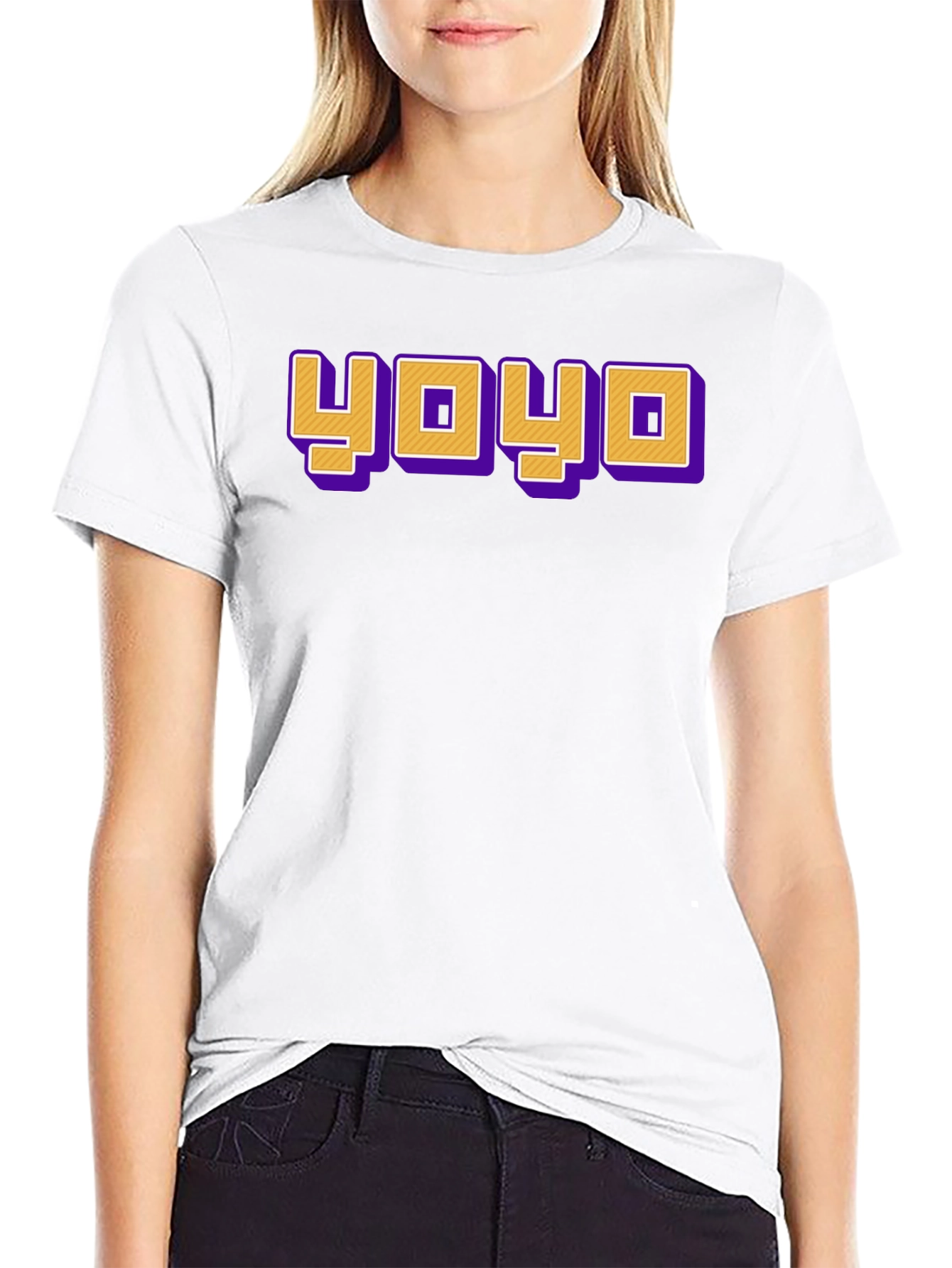 YOYO Graphic Tee - Retro Style Black T-Shirt