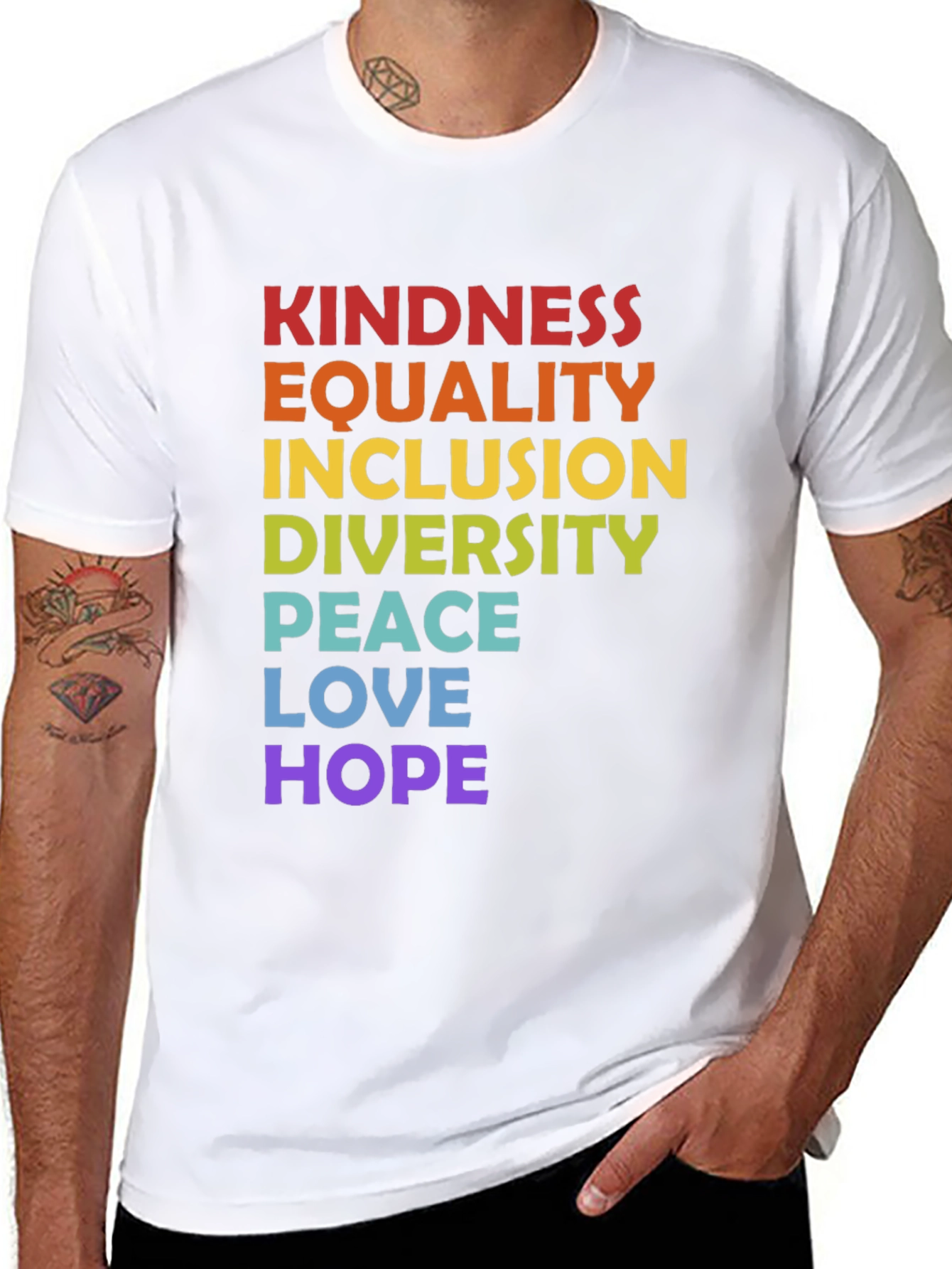 Kindness Equality Inclusion Graphic Tee - Pride T-Shirt